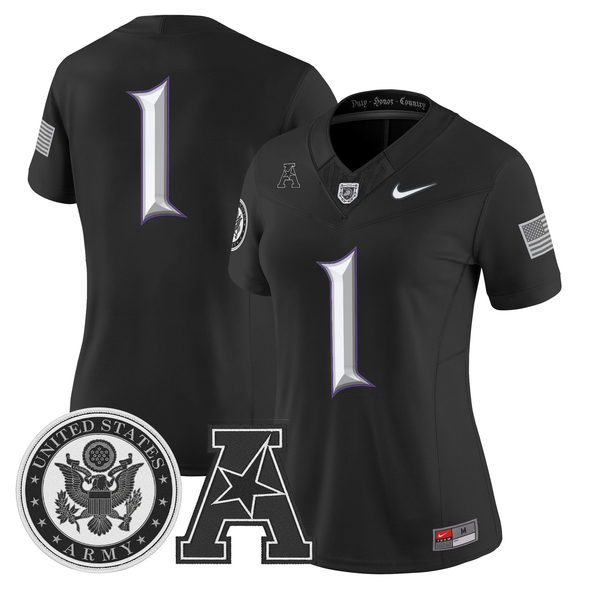 Women's Army Black Knights Honoring 250 Years Of Service And Sacrifice Vapor Limited Jersey - All Stitched