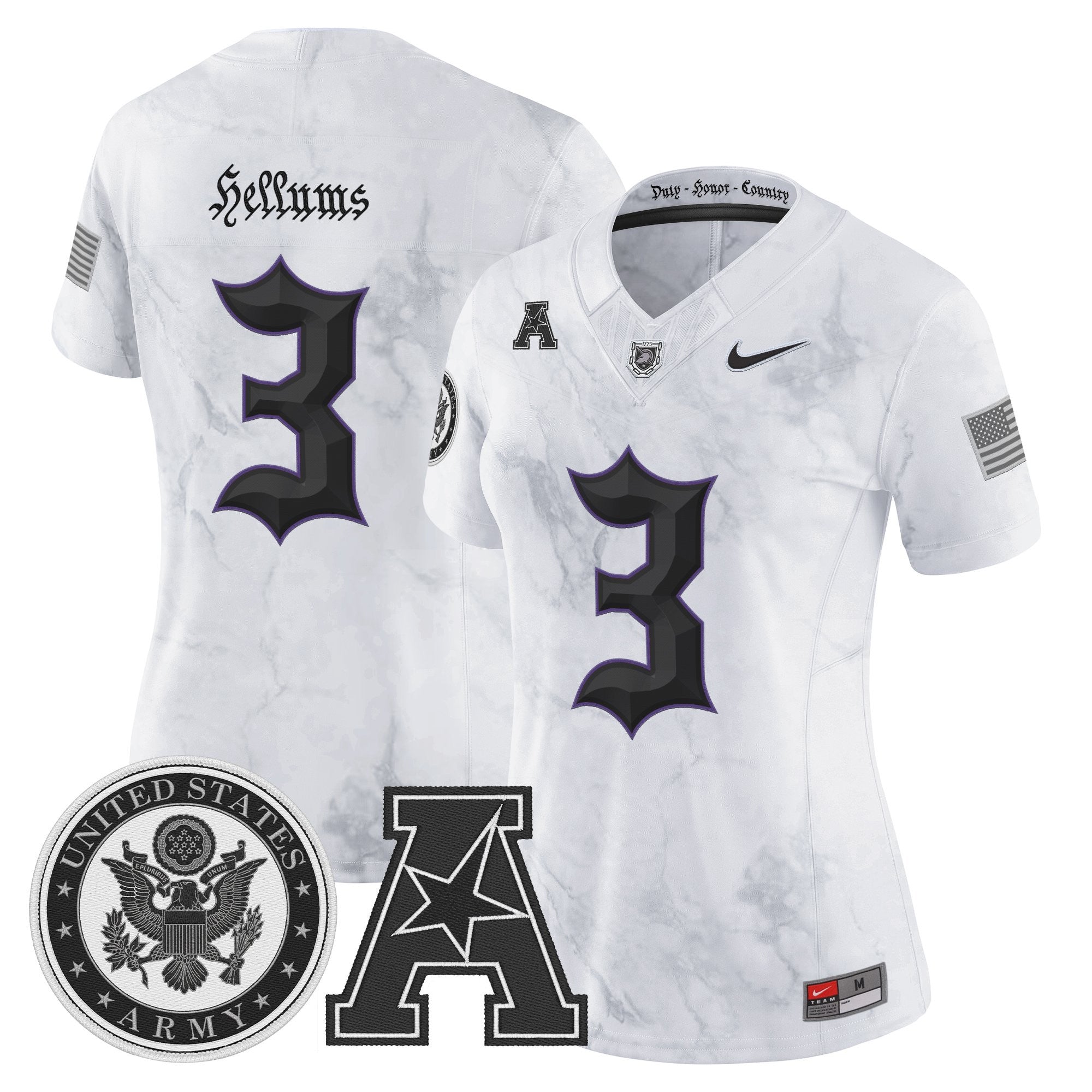 Women's Army Black Knights Honoring 250 Years Of Service And Sacrifice Vapor Limited Jersey - All Stitched