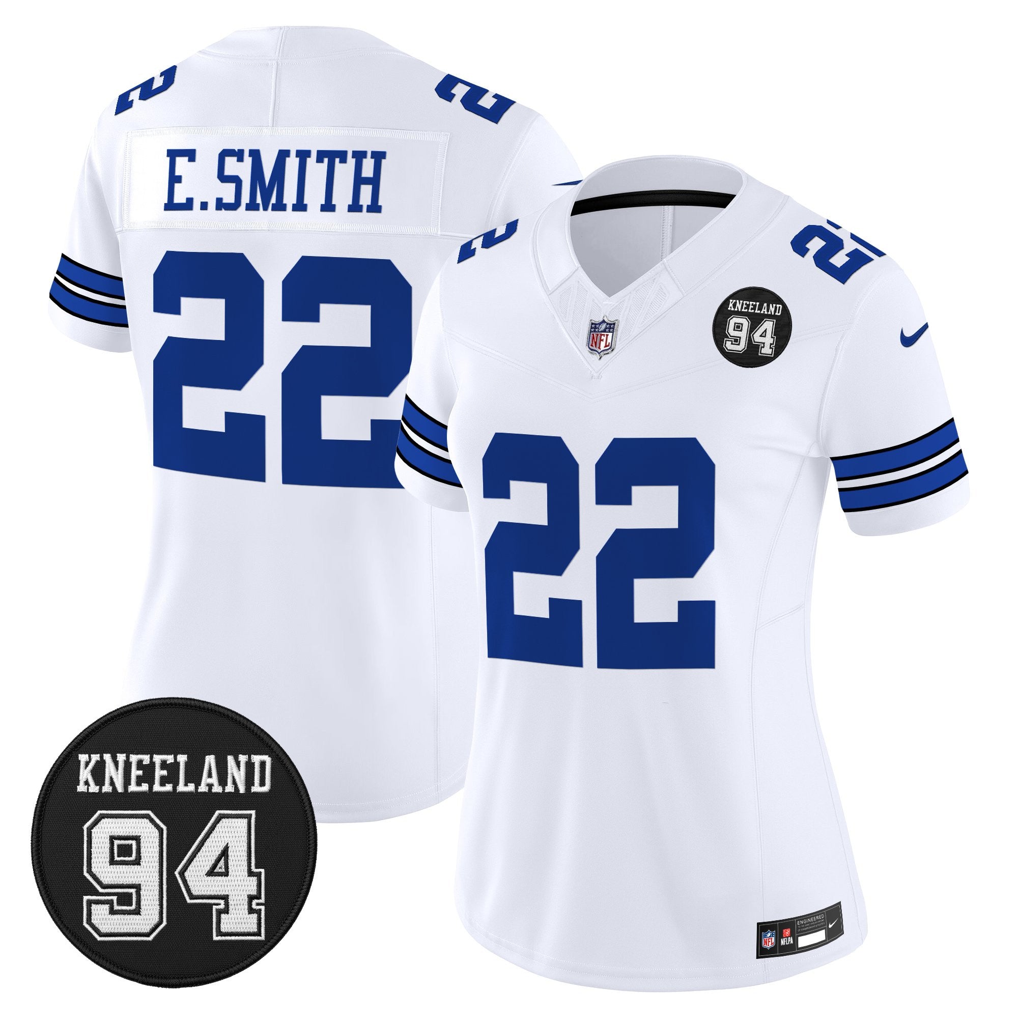 Women's Dallas Cowboys #94 Marshawn Kneeland Memorial Patch Vapor Limited Jersey - All Stitched
