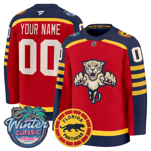 Florida Panthers 2026 Winter Classic Premium Custom Jersey - All Stitched