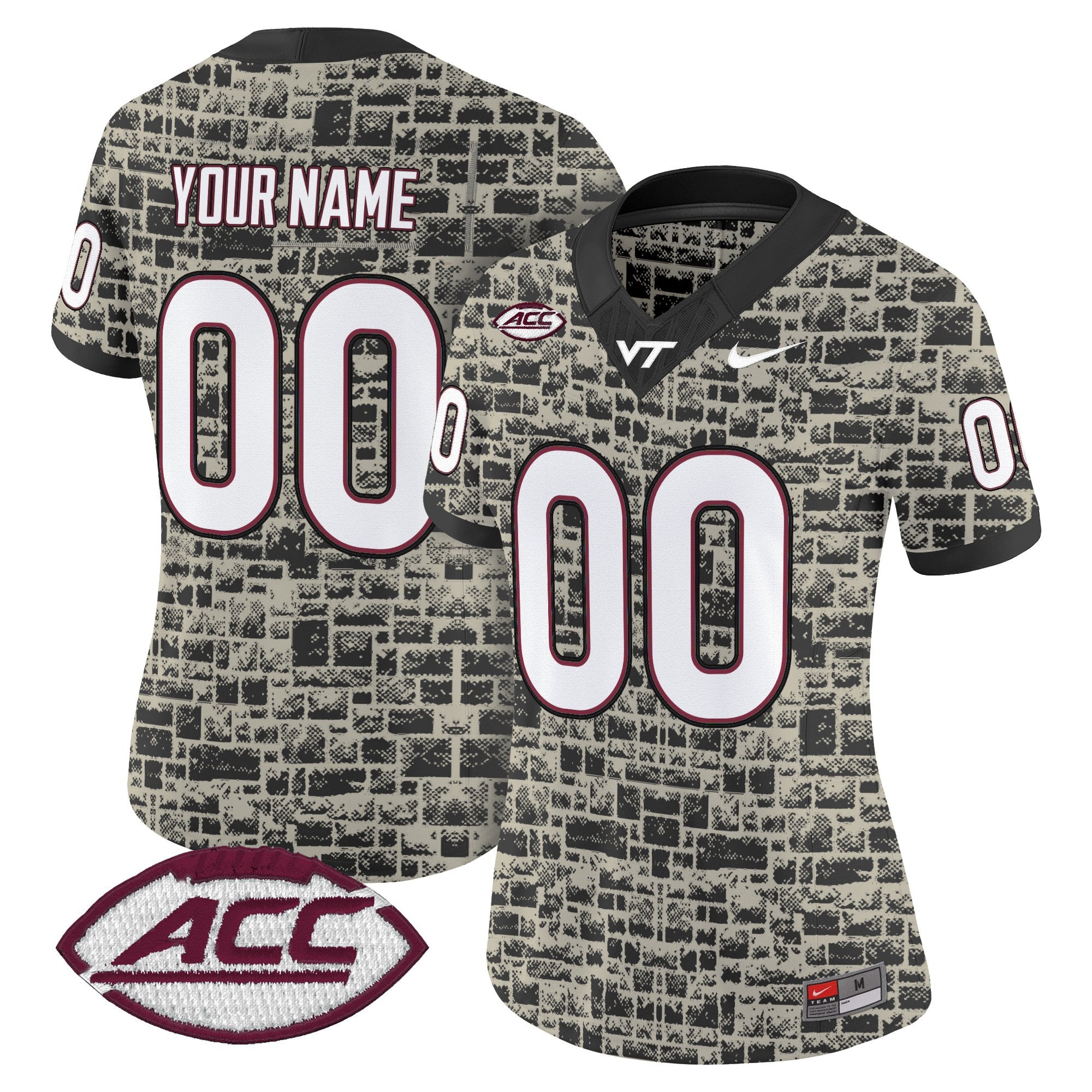 Virginia Tech Hokies 2025 Stone Vapor Limited Custom Jersey - Stitched