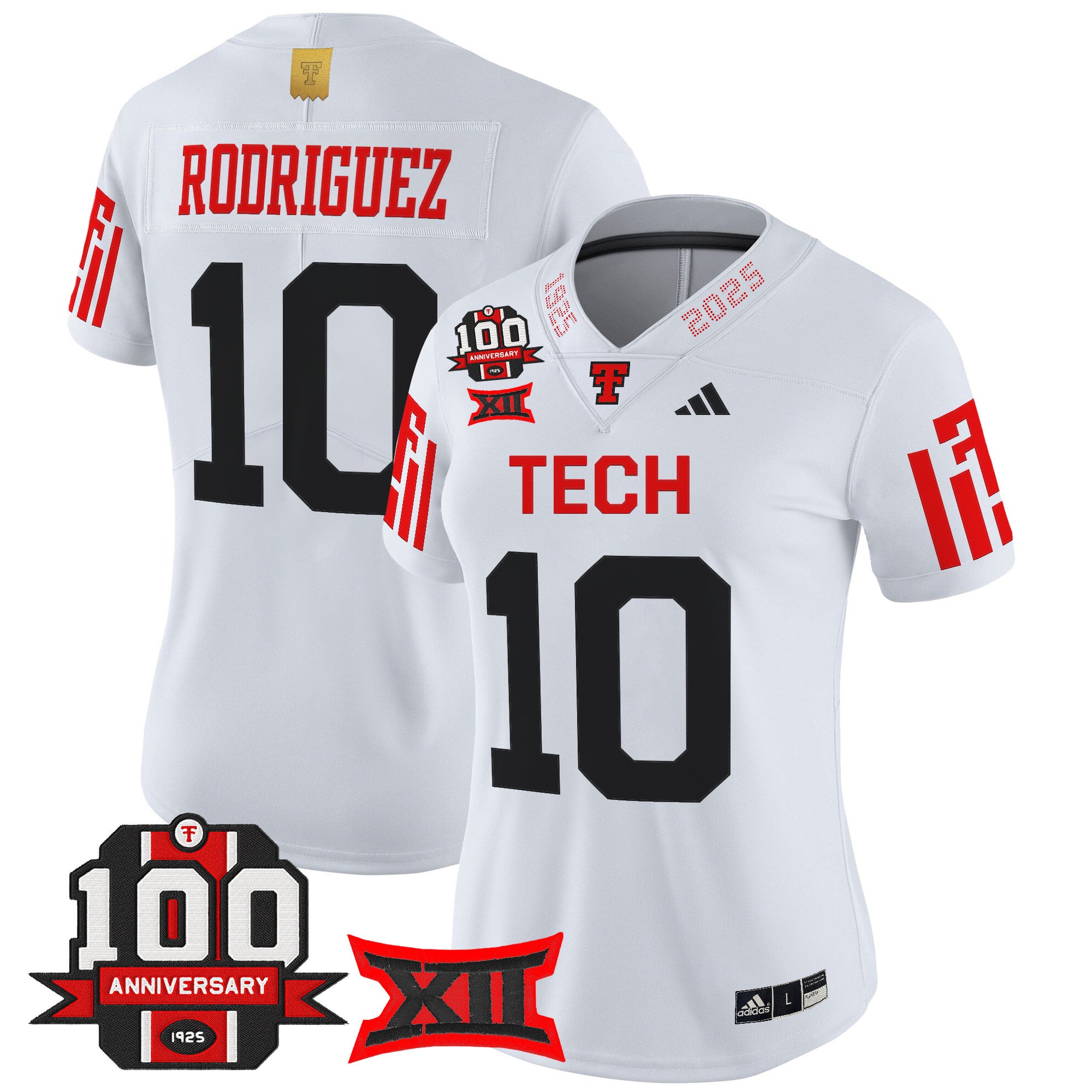 Women's Texas Tech Red Raiders 2025 Vapor Limited Jersey - 100th Anniversary Patch - All Stitched