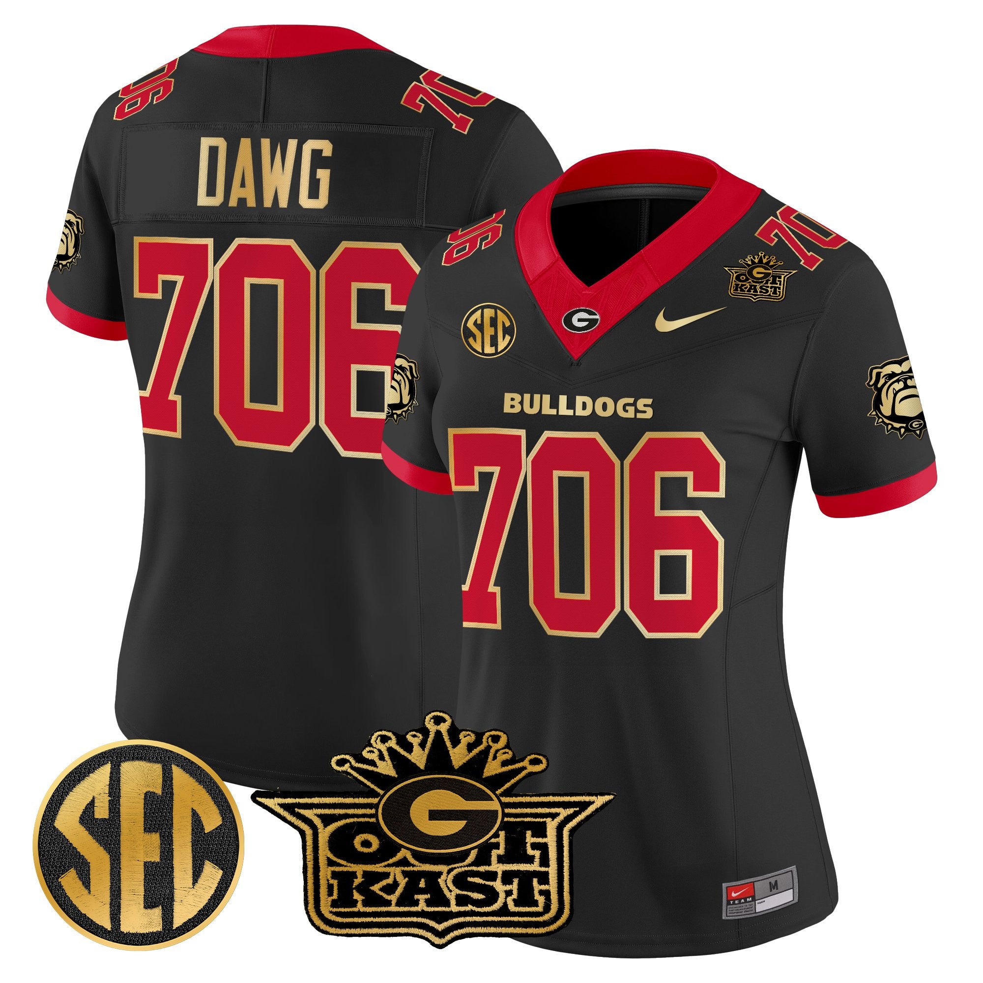 Women's Outkast x Georgia Bulldogs Vapor Limited Jersey - All stitched