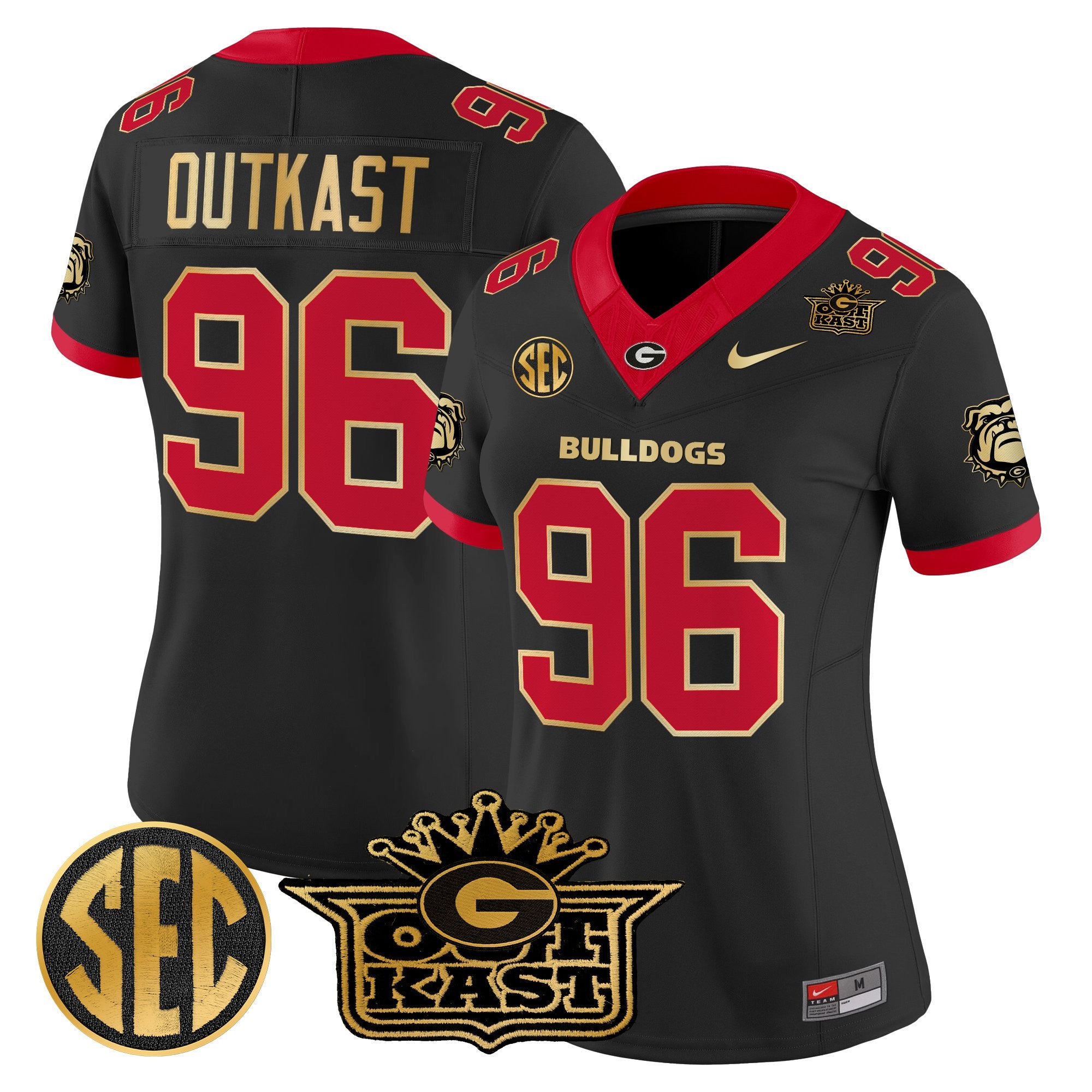 Women's Outkast x Georgia Bulldogs Vapor Limited Jersey - All stitched