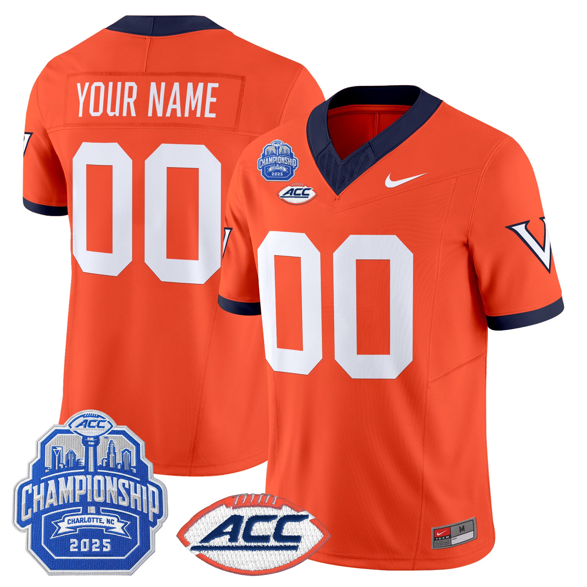 Virginia Cavaliers 1995 Throwbacks Vapor Limited Custom Jersey - 2025 ACC Championship Patch - All Stitched