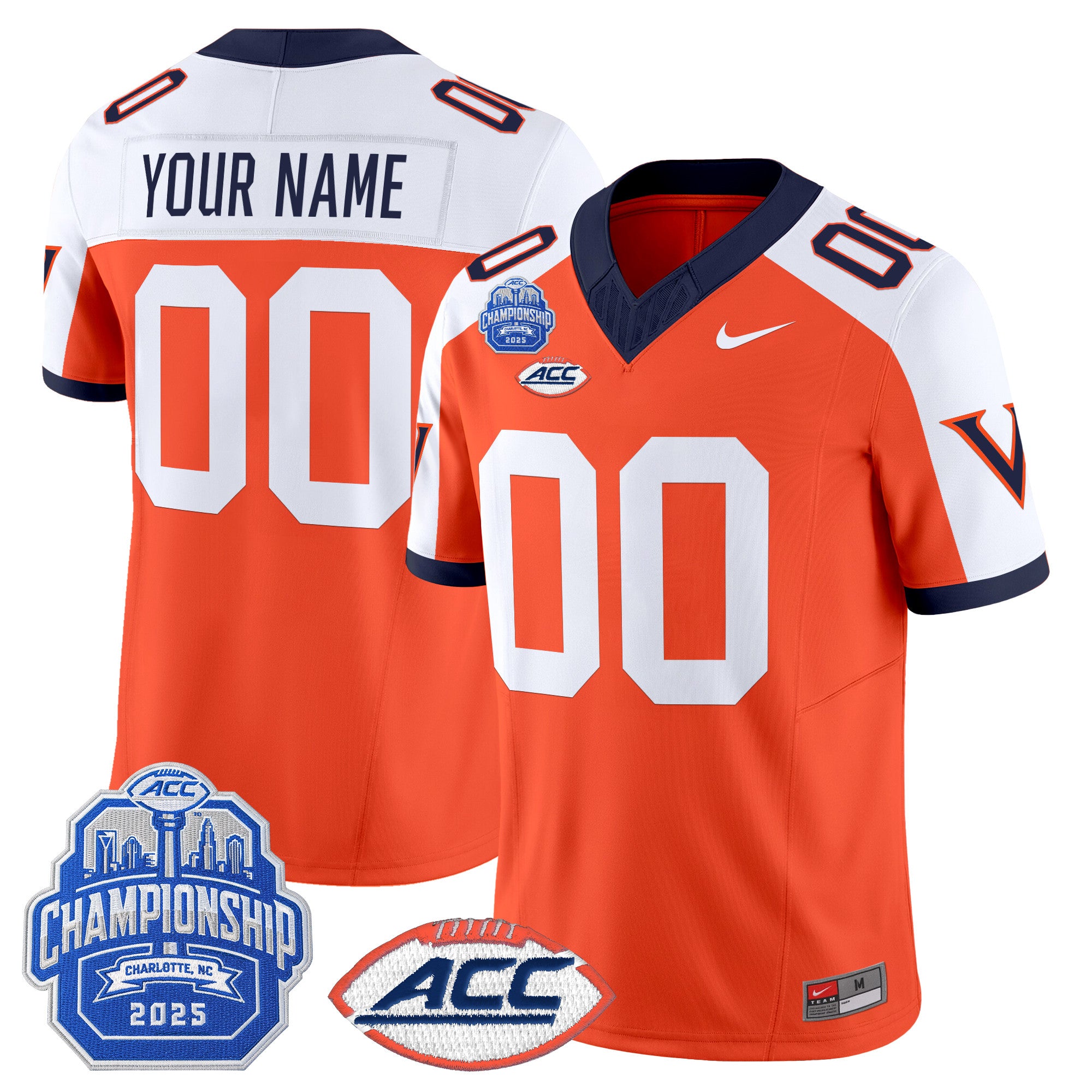 Virginia Cavaliers 1995 Throwbacks Vapor Limited Custom Jersey - 2025 ACC Championship Patch - All Stitched