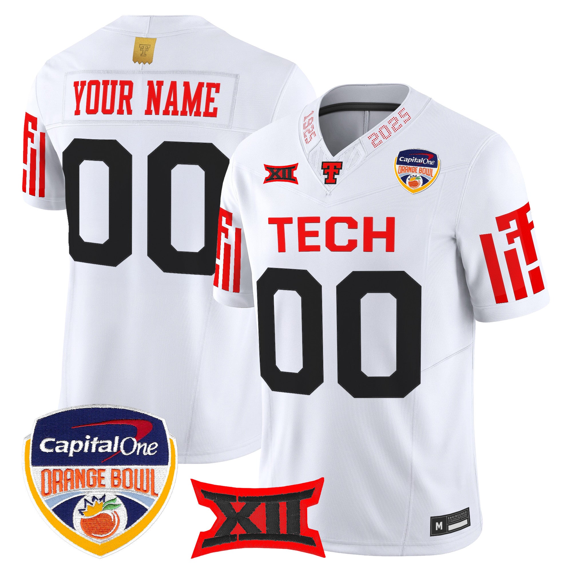 Texas Tech Red Raiders 2025 Orange Bowl Vapor Limited Custom Jersey - All Stitched