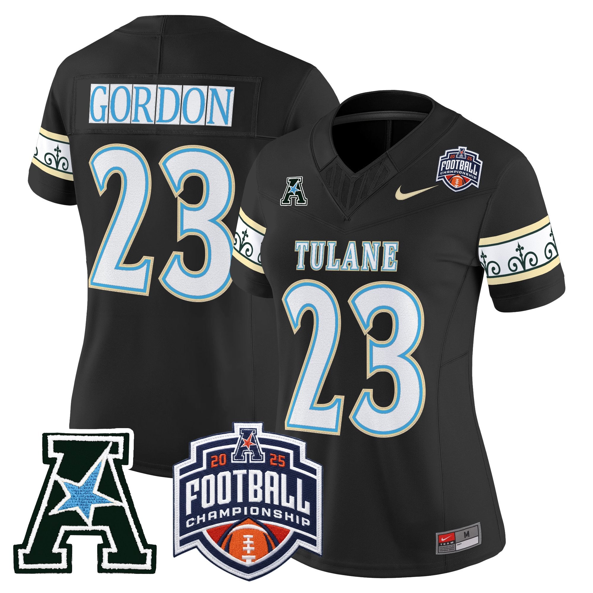 Women's Tulane Green Wave 'City Edition' Vapor Limited Jersey - 2025 AAC Championship Patch - All Stitched