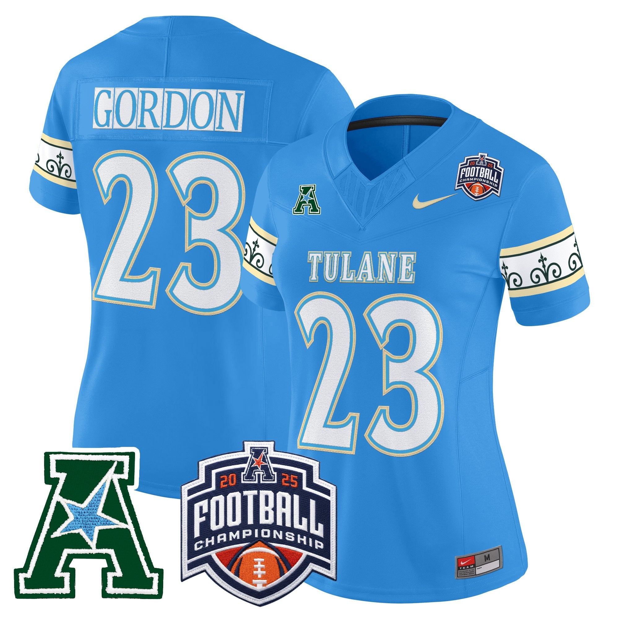 Women's Tulane Green Wave 'City Edition' Vapor Limited Jersey - 2025 AAC Championship Patch - All Stitched
