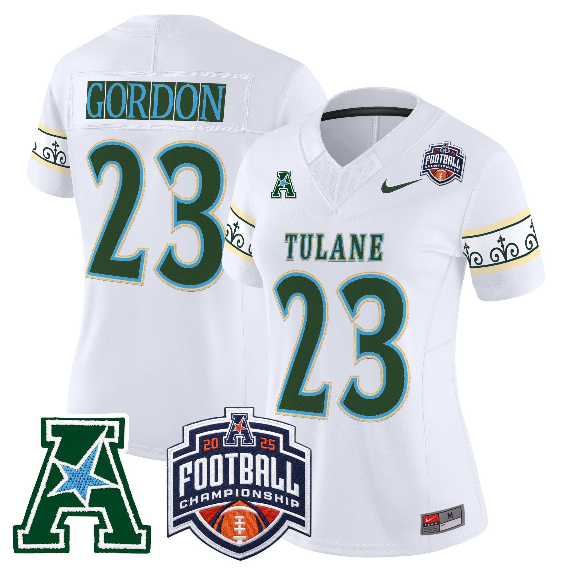 Women's Tulane Green Wave 'City Edition' Vapor Limited Jersey - 2025 AAC Championship Patch - All Stitched