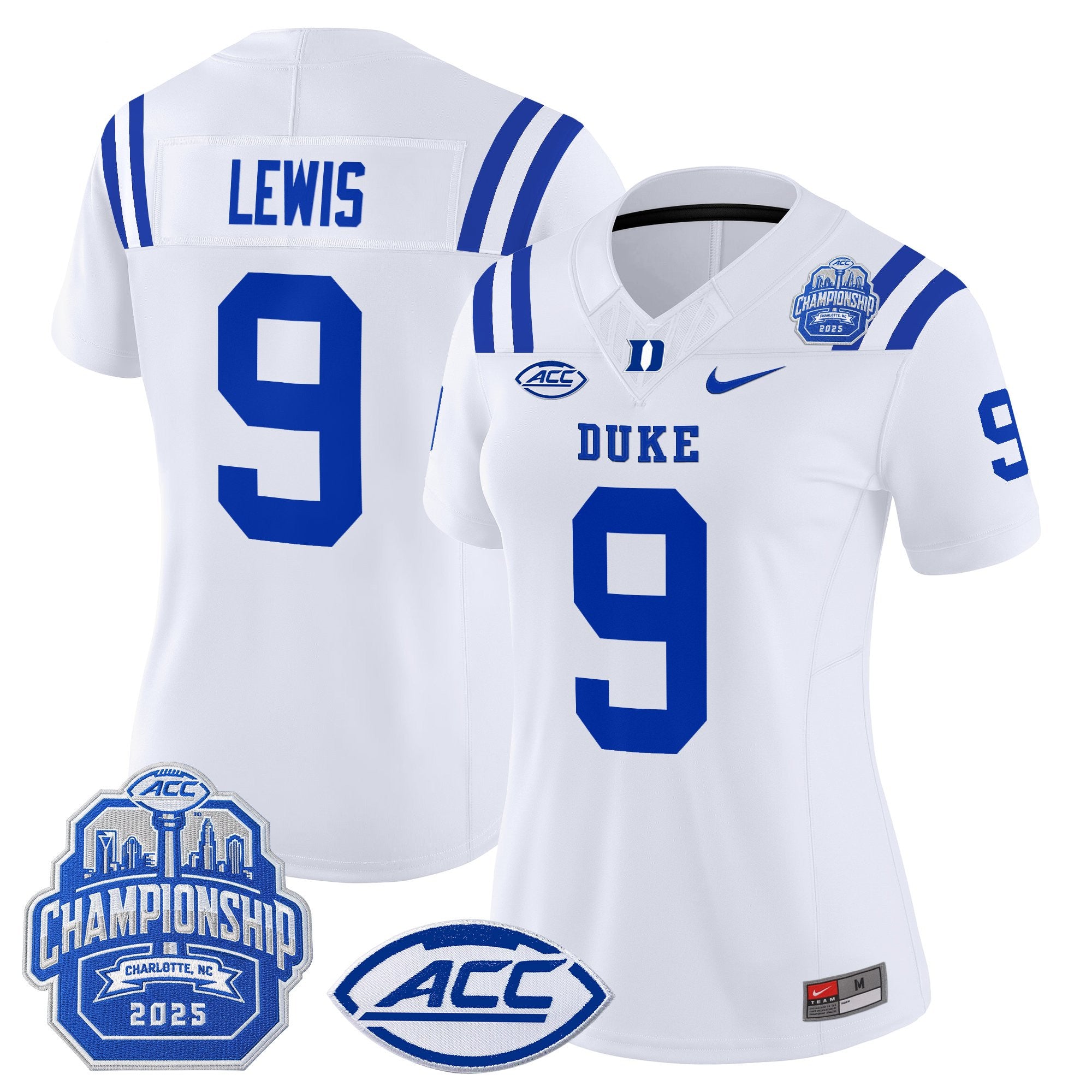 Women's Duke Blue Devils 2025 ACC Championship Vapor Limited Jersey - All Stitched