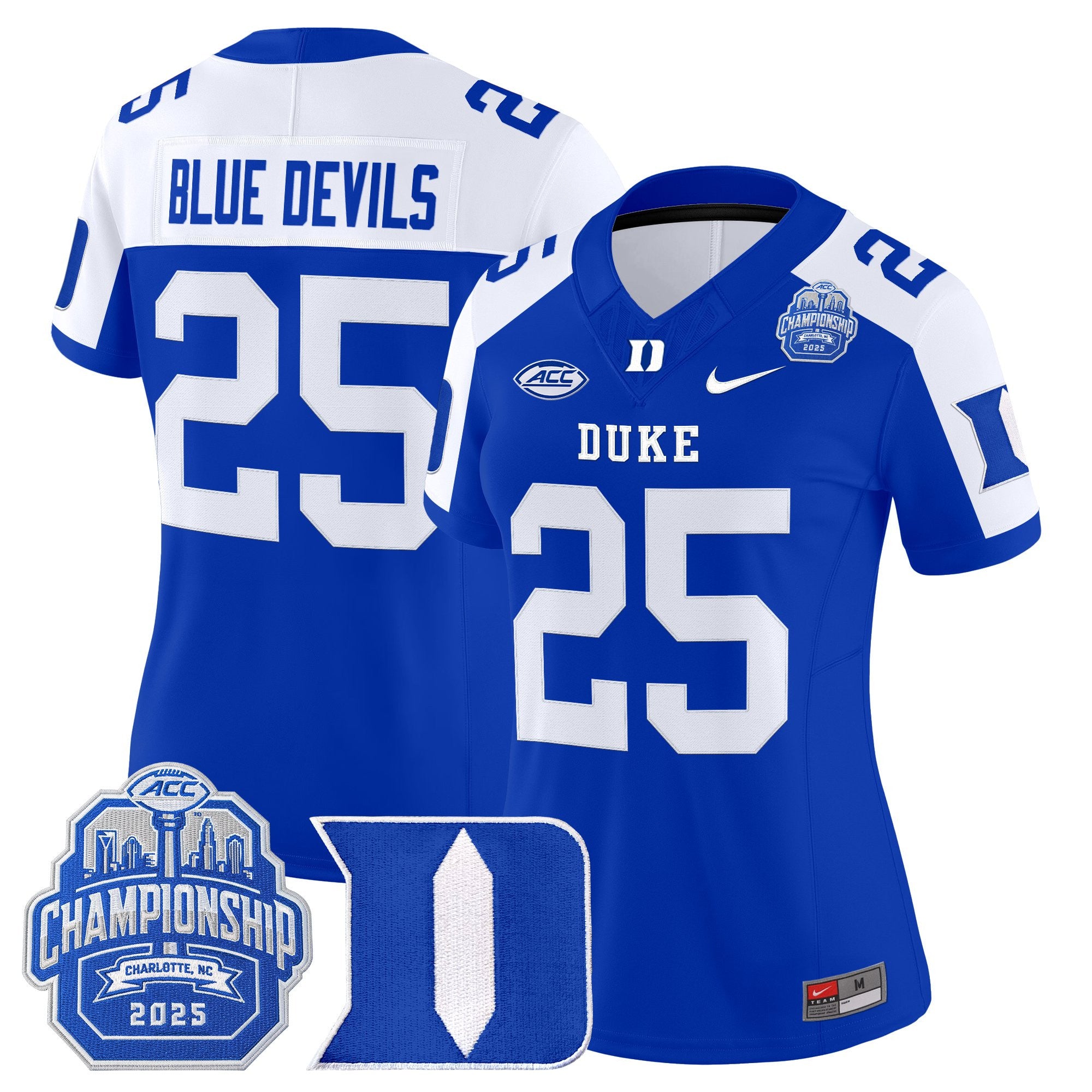 Women's Duke Blue Devils 2025 ACC Championship Vapor Limited Jersey - All Stitched