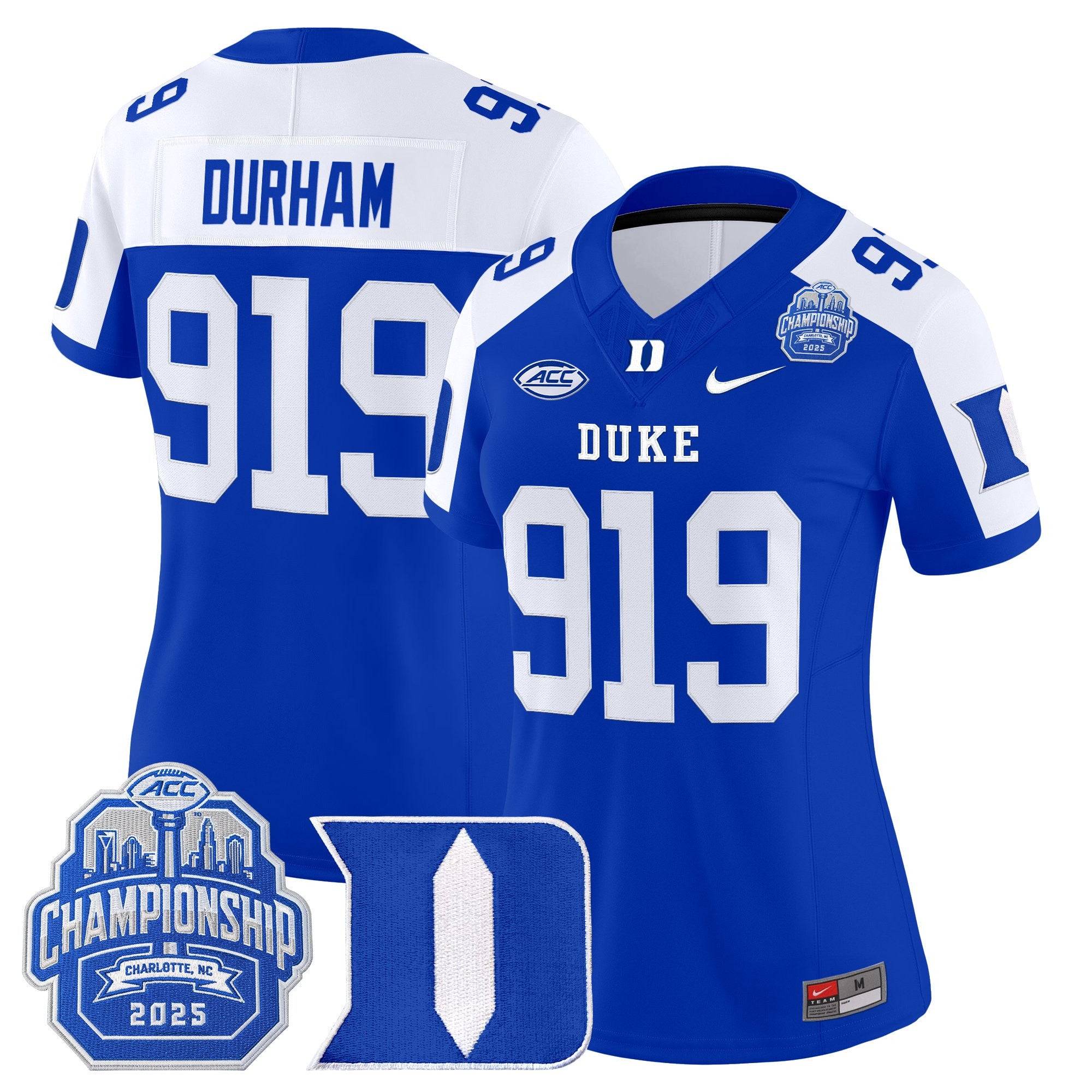 Women's Duke Blue Devils 2025 ACC Championship Vapor Limited Jersey - All Stitched