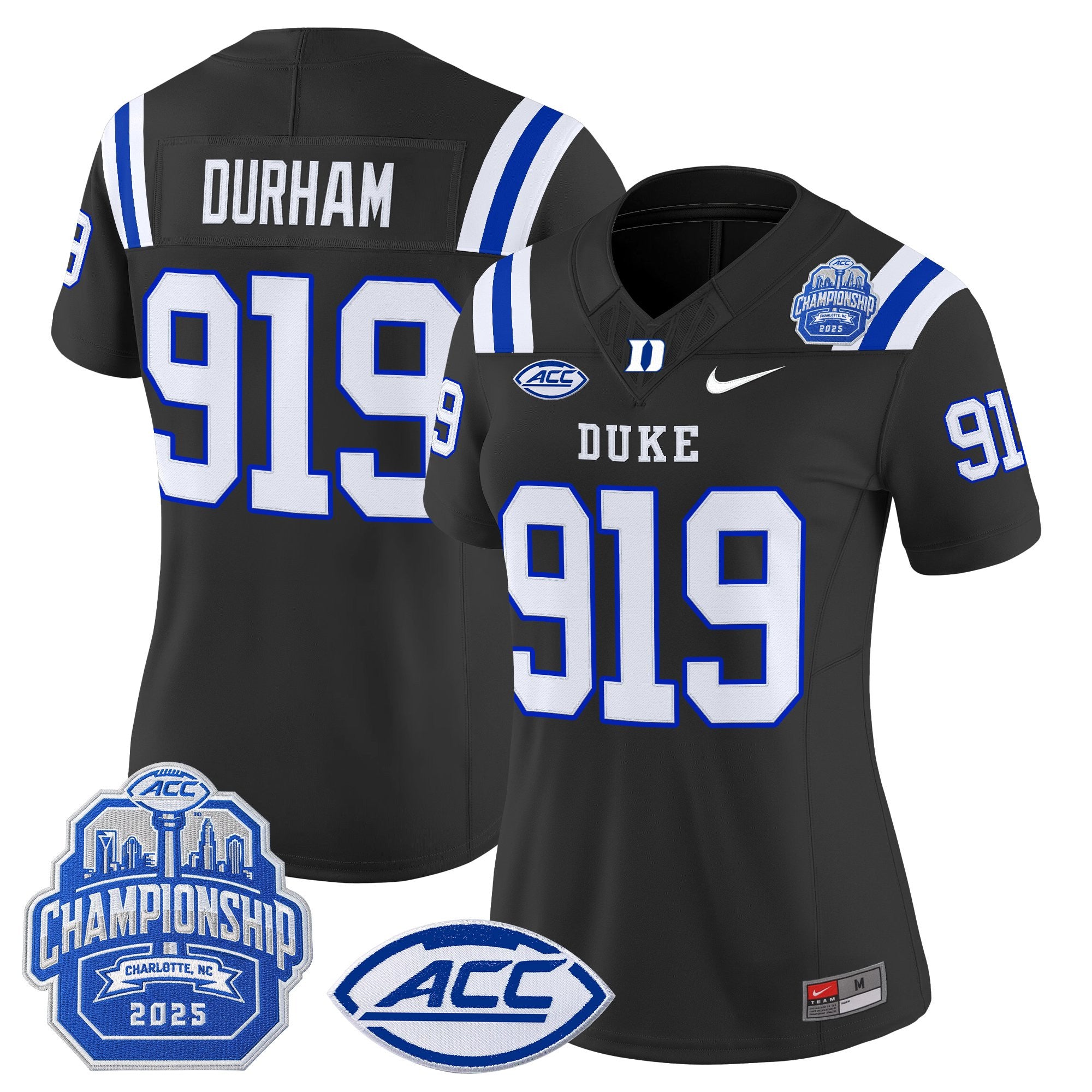 Women's Duke Blue Devils 2025 ACC Championship Vapor Limited Jersey - All Stitched