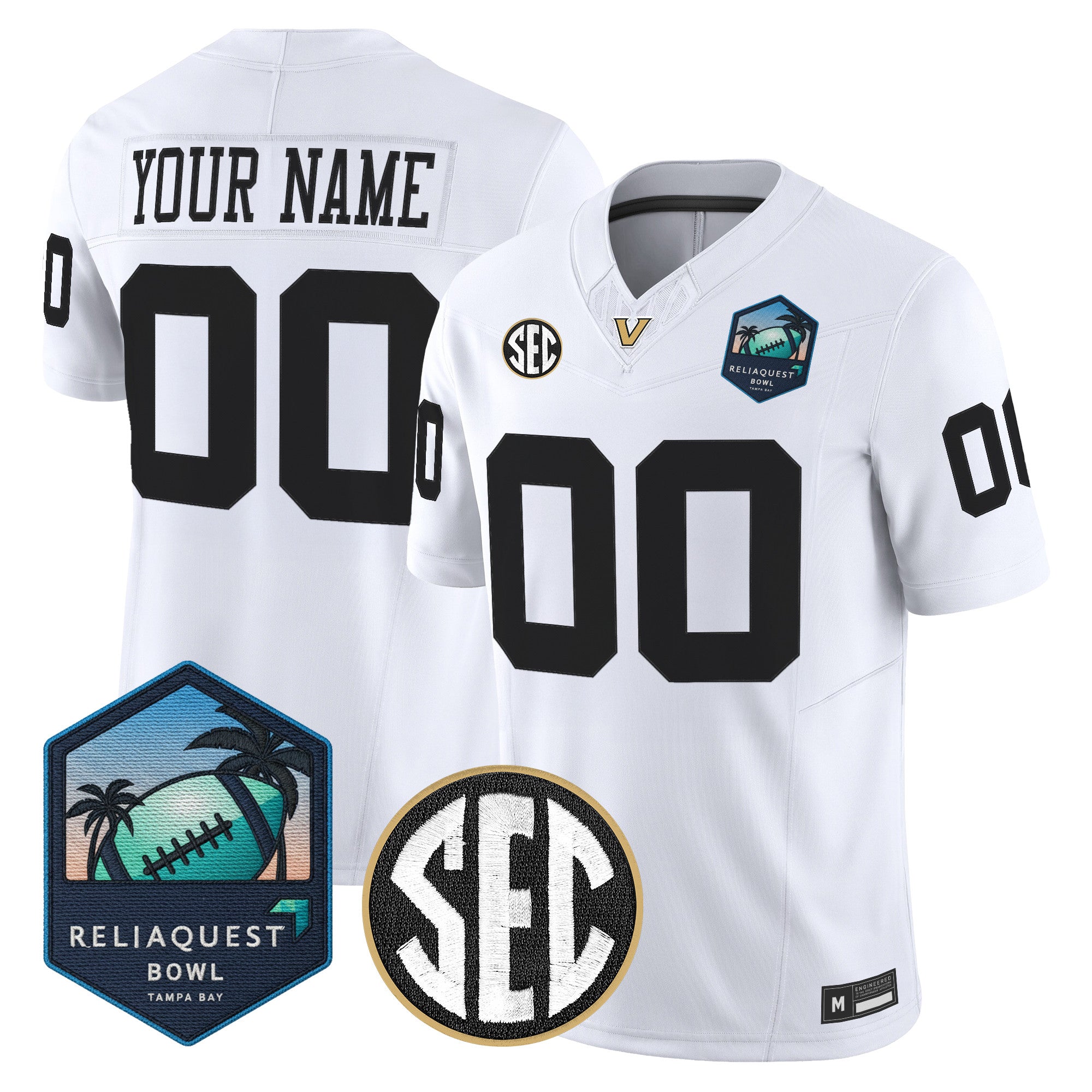 Vanderbilt Commodores 2025 ReliaQuest Bowl Vapor Limited Custom Jersey - All Stitched
