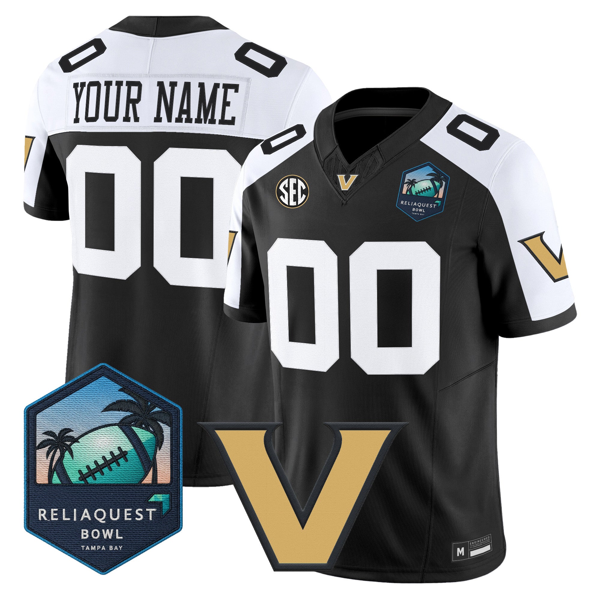 Vanderbilt Commodores 2025 ReliaQuest Bowl Vapor Limited Custom Jersey - All Stitched
