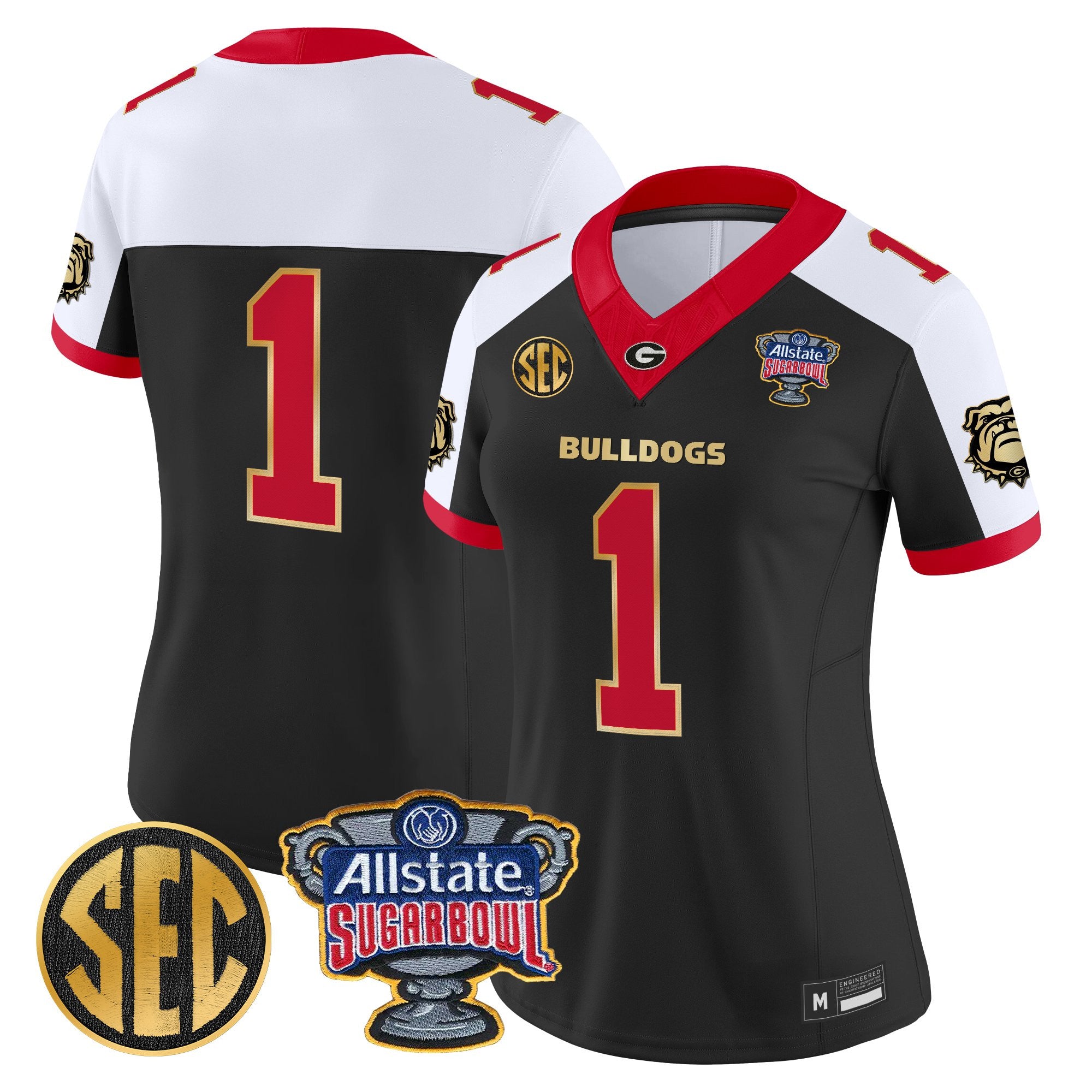 Women's Georgia Bulldogs Sugar Bowl Patch Vapor Limited Jersey - All Stitched