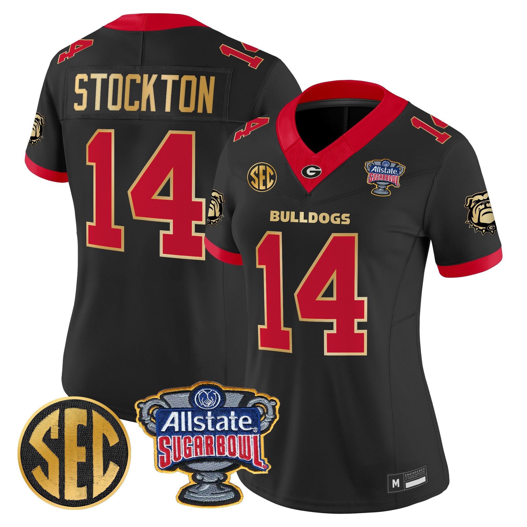 Women's Georgia Bulldogs Sugar Bowl Patch Vapor Limited Jersey - All Stitched