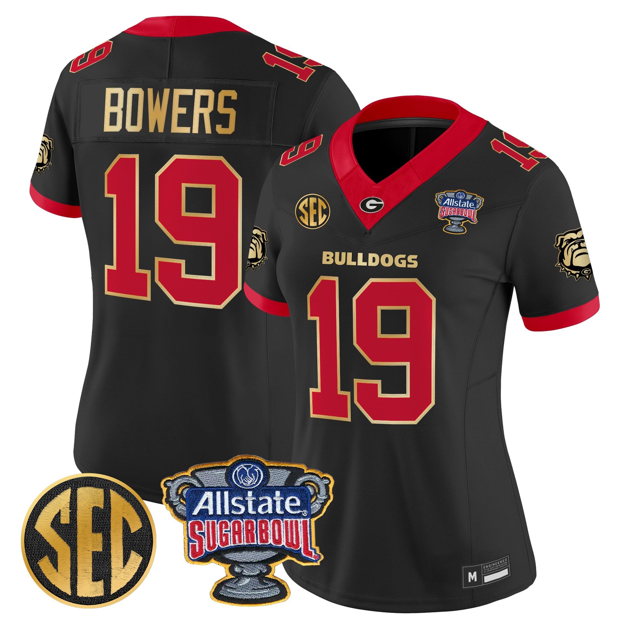 Women's Georgia Bulldogs Sugar Bowl Patch Vapor Limited Jersey - All Stitched