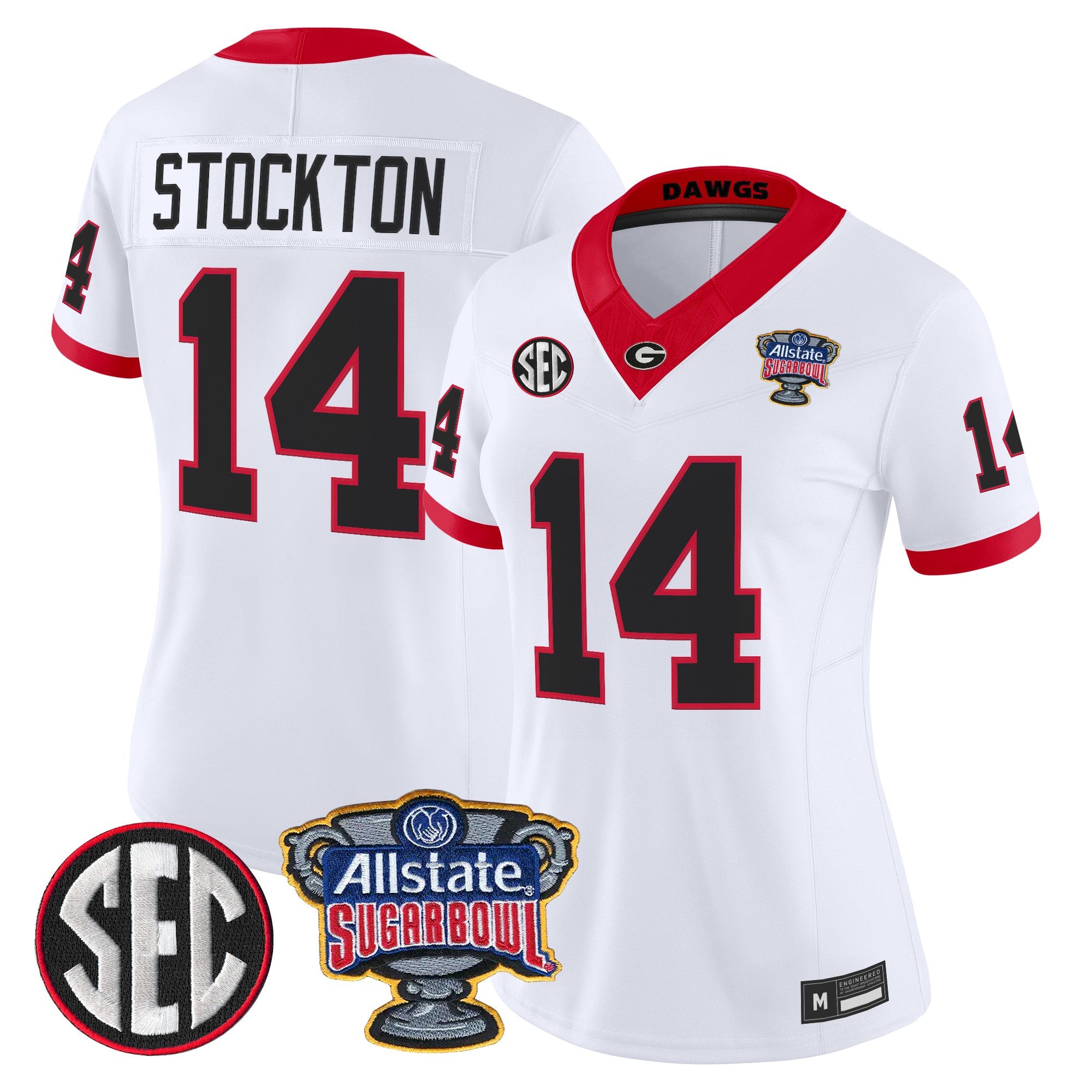 Women's Georgia Bulldogs Sugar Bowl Patch Vapor Limited Jersey - All Stitched