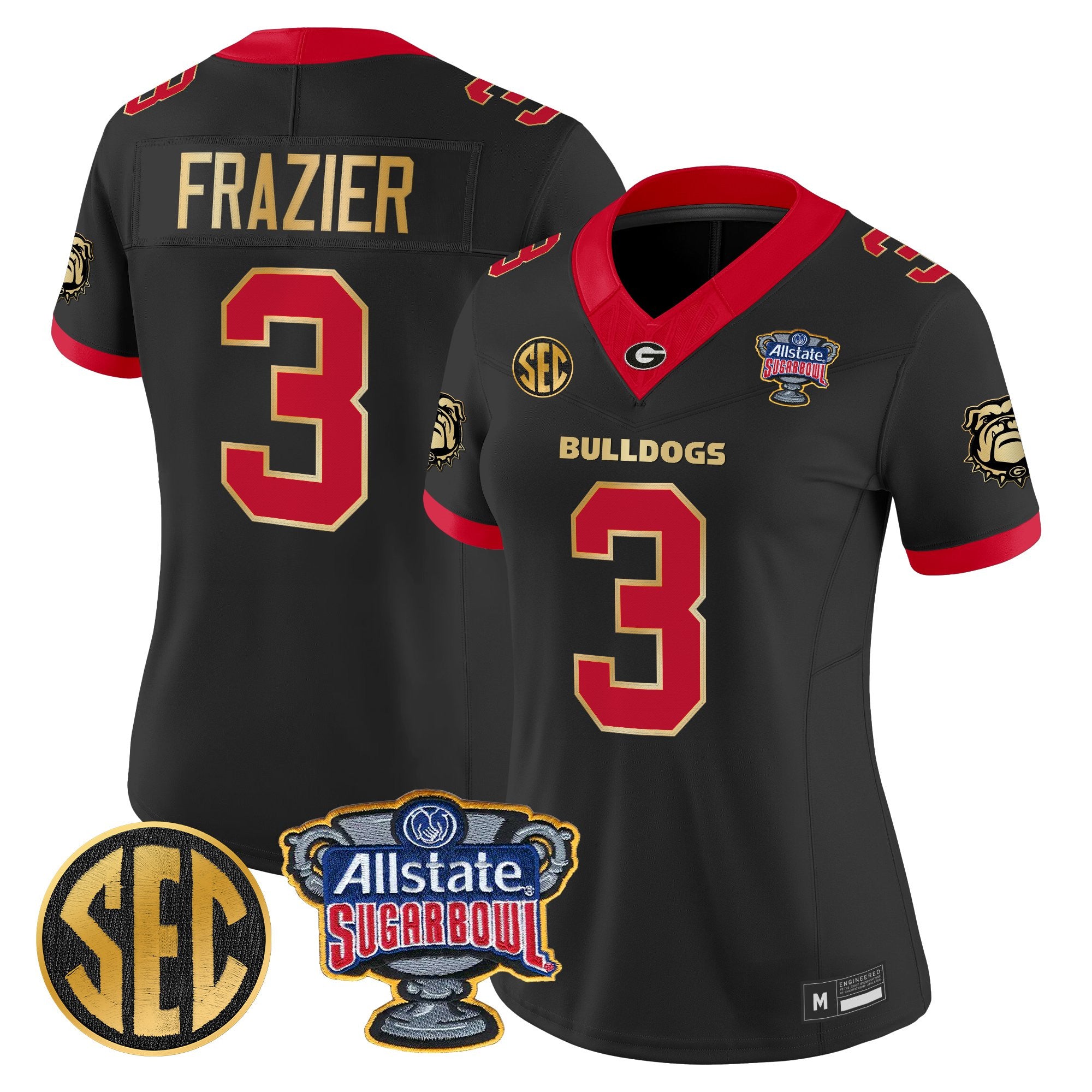 Women's Georgia Bulldogs Sugar Bowl Patch Vapor Limited Jersey - All Stitched