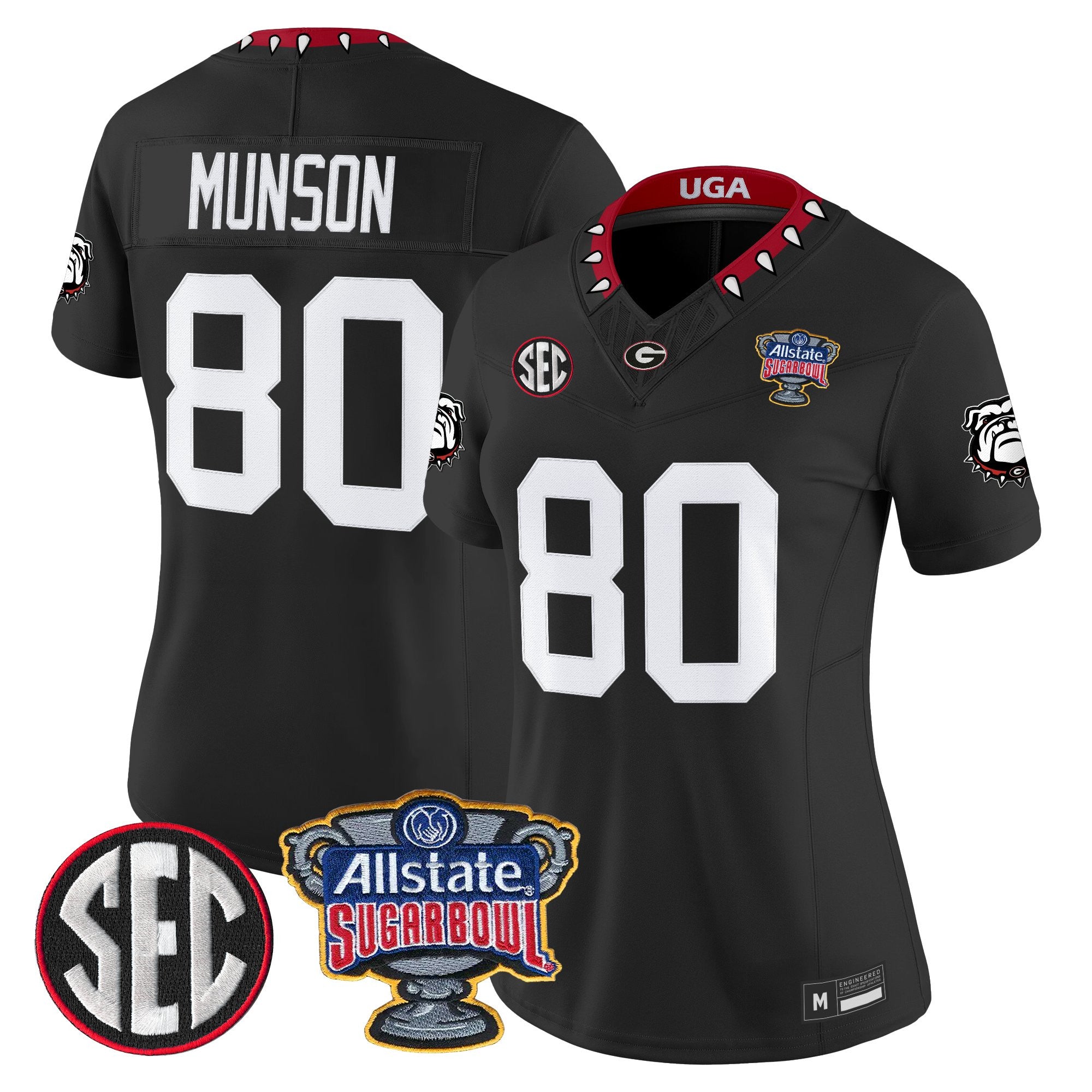 Women's Georgia Bulldogs Sugar Bowl Patch Vapor Limited Jersey - All Stitched