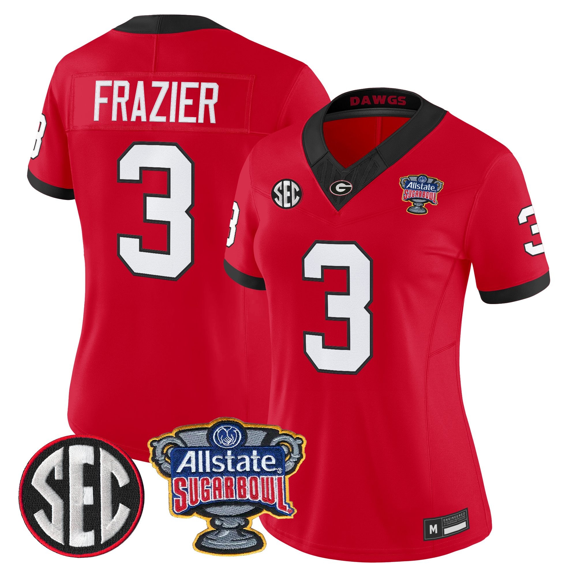 Women's Georgia Bulldogs Sugar Bowl Patch Vapor Limited Jersey - All Stitched