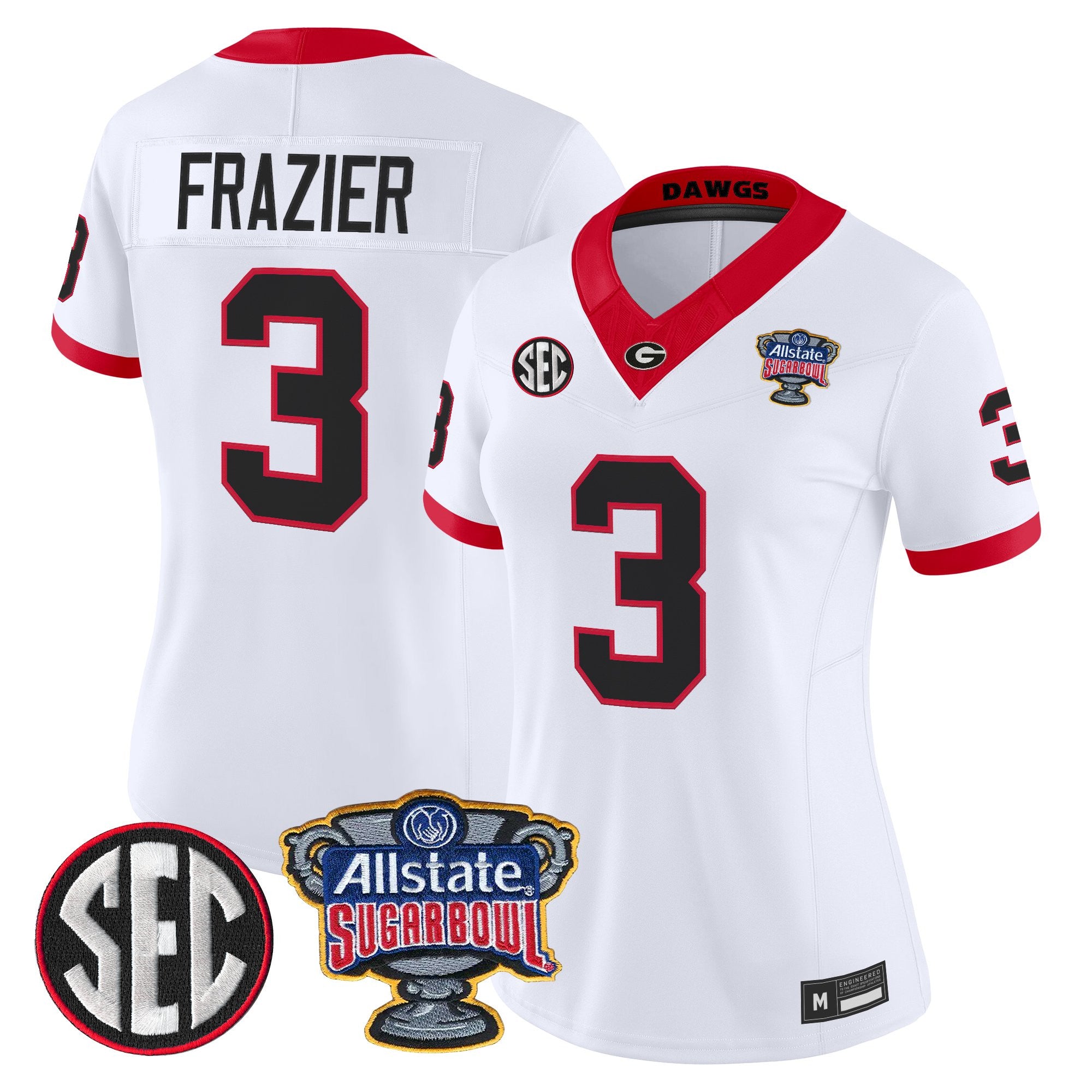 Women's Georgia Bulldogs Sugar Bowl Patch Vapor Limited Jersey - All Stitched