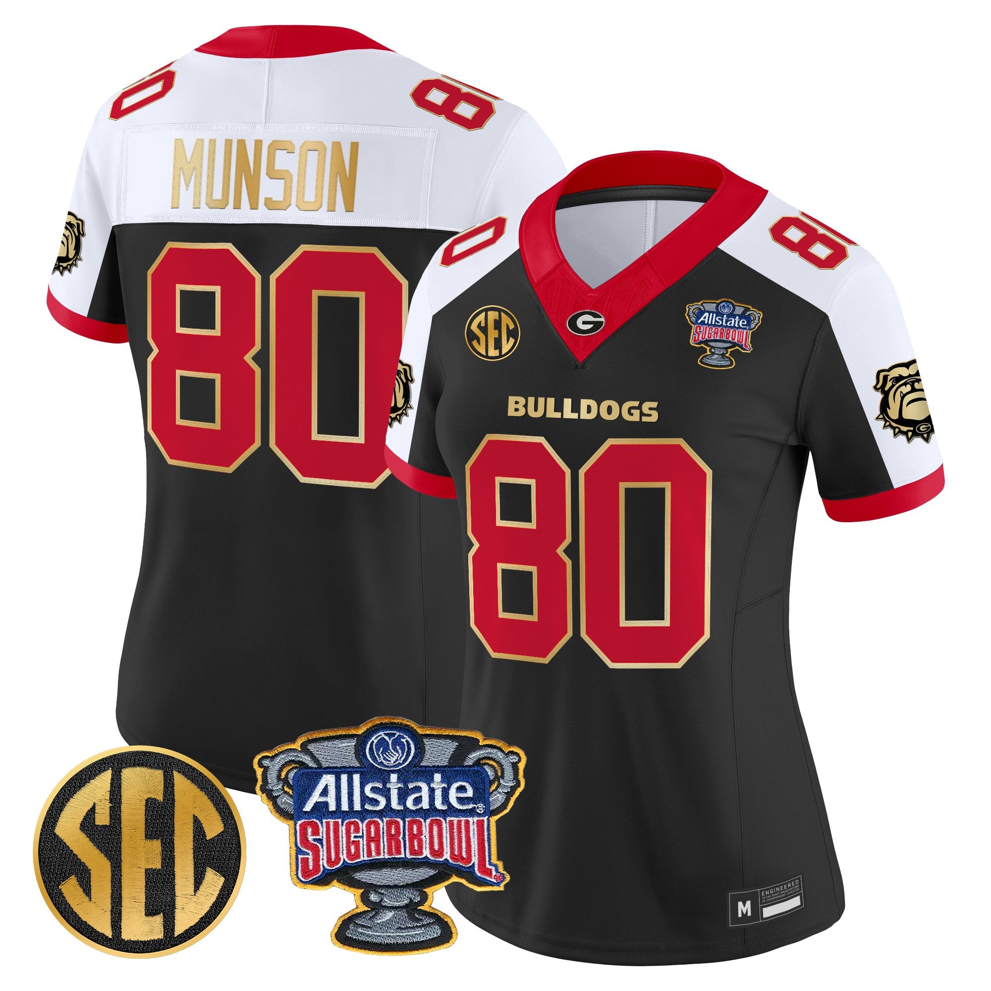 Women's Georgia Bulldogs Sugar Bowl Patch Vapor Limited Jersey - All Stitched