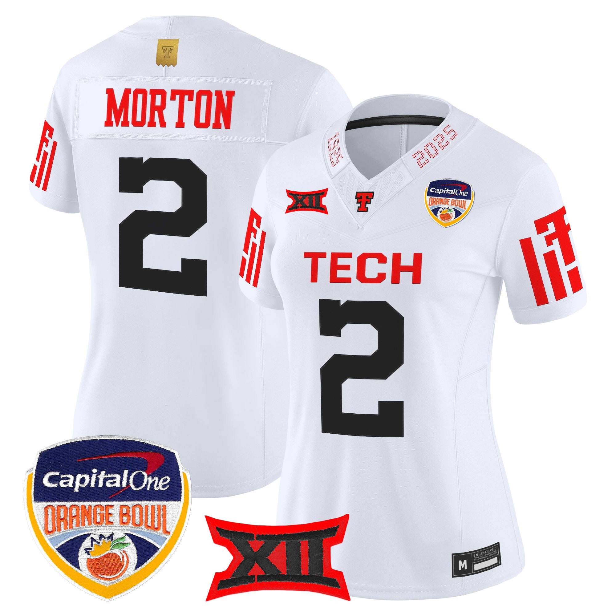 Women's Texas Tech Red Raiders 2025 Orange Bowl Vapor Limited Jersey - All Stitched