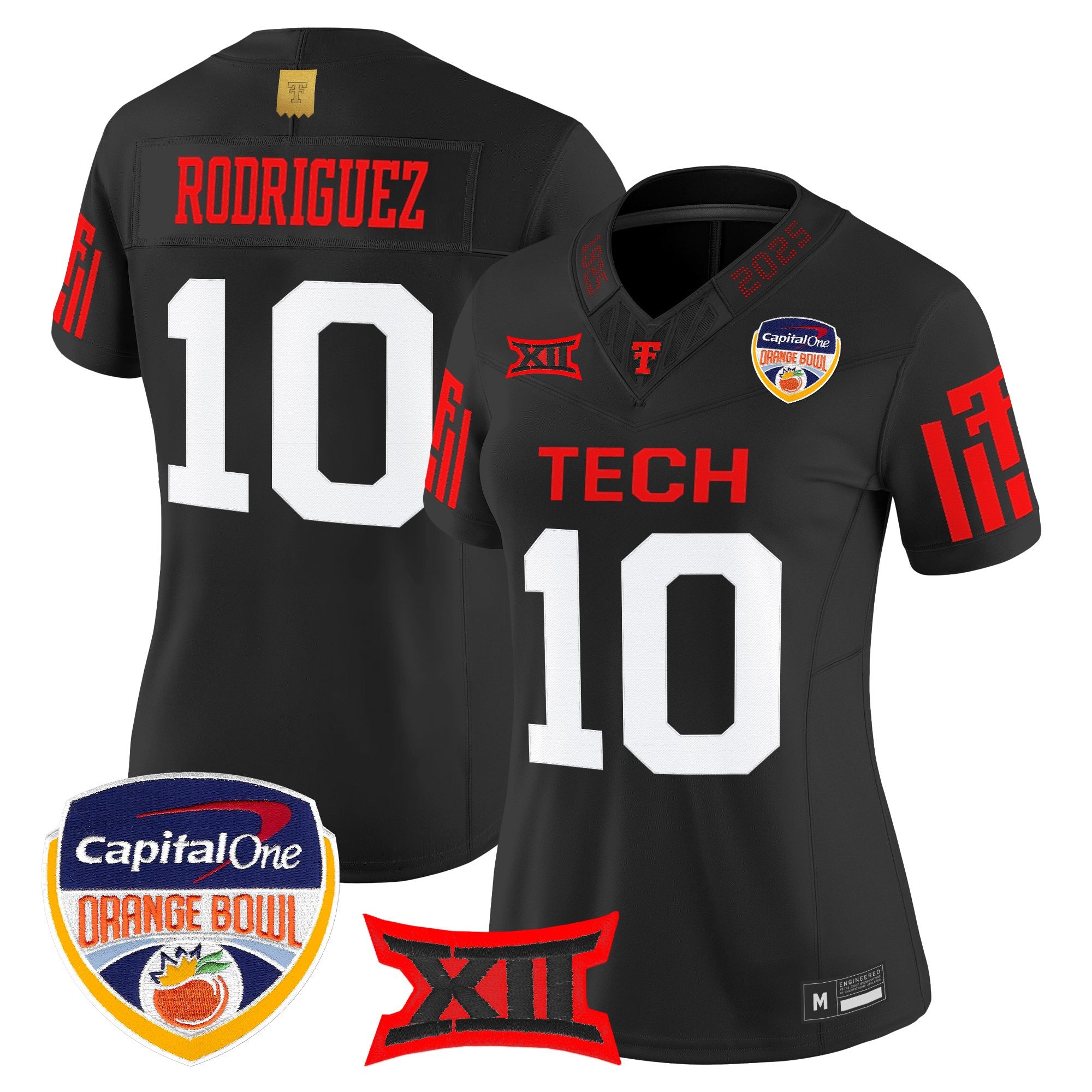 Women's Texas Tech Red Raiders 2025 Orange Bowl Vapor Limited Jersey - All Stitched