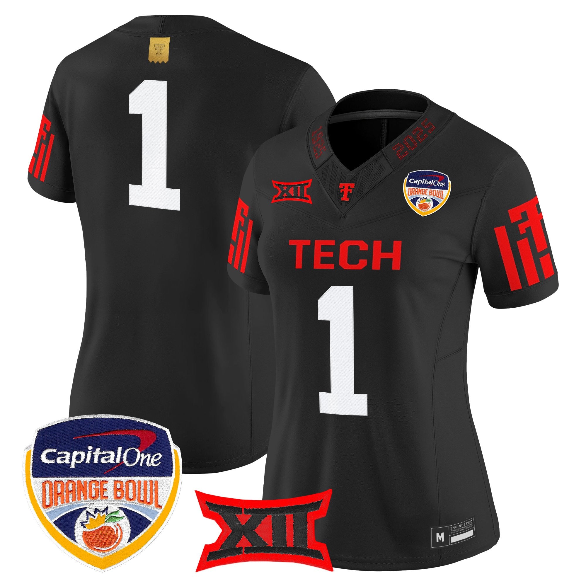 Women's Texas Tech Red Raiders 2025 Orange Bowl Vapor Limited Jersey - All Stitched