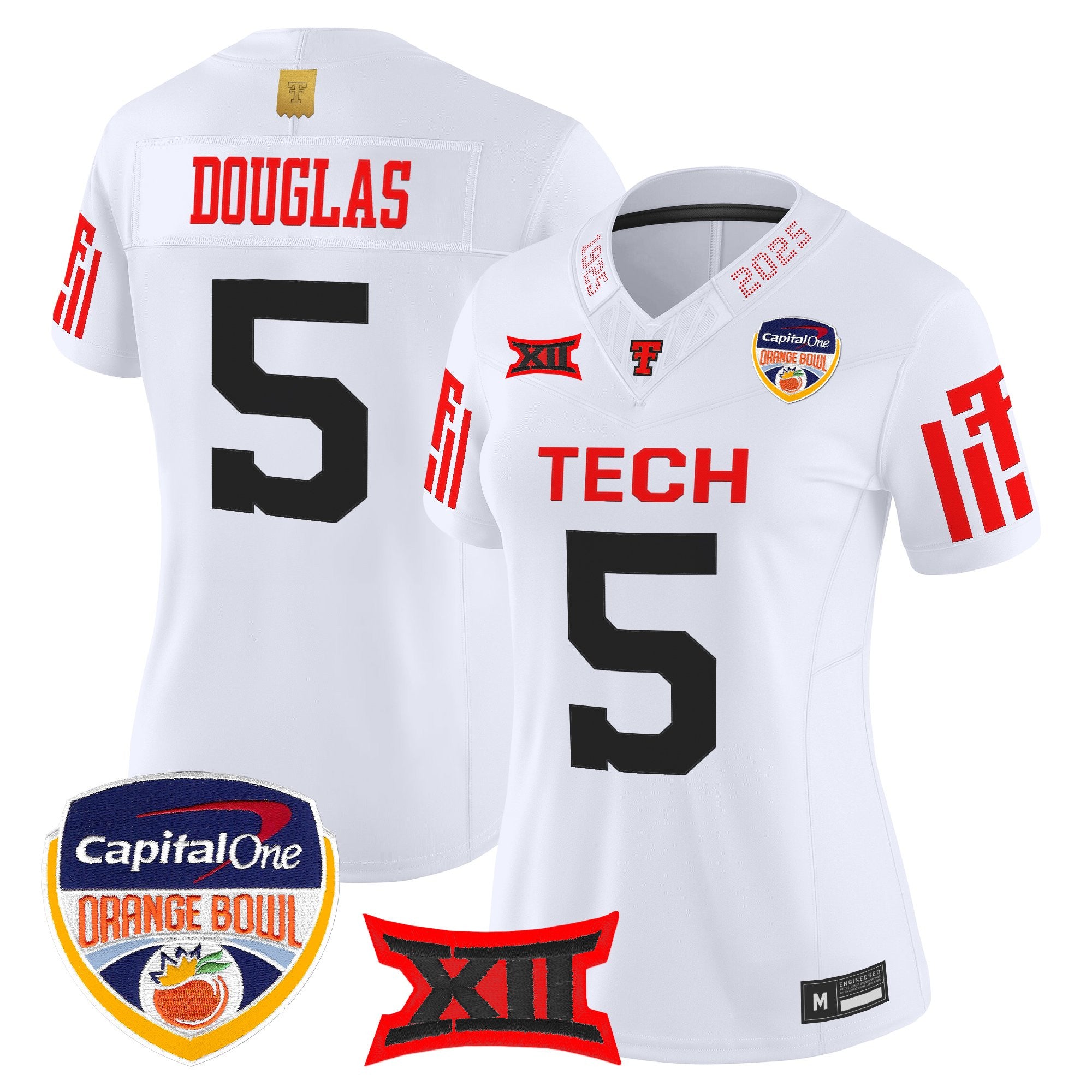Women's Texas Tech Red Raiders 2025 Orange Bowl Vapor Limited Jersey - All Stitched