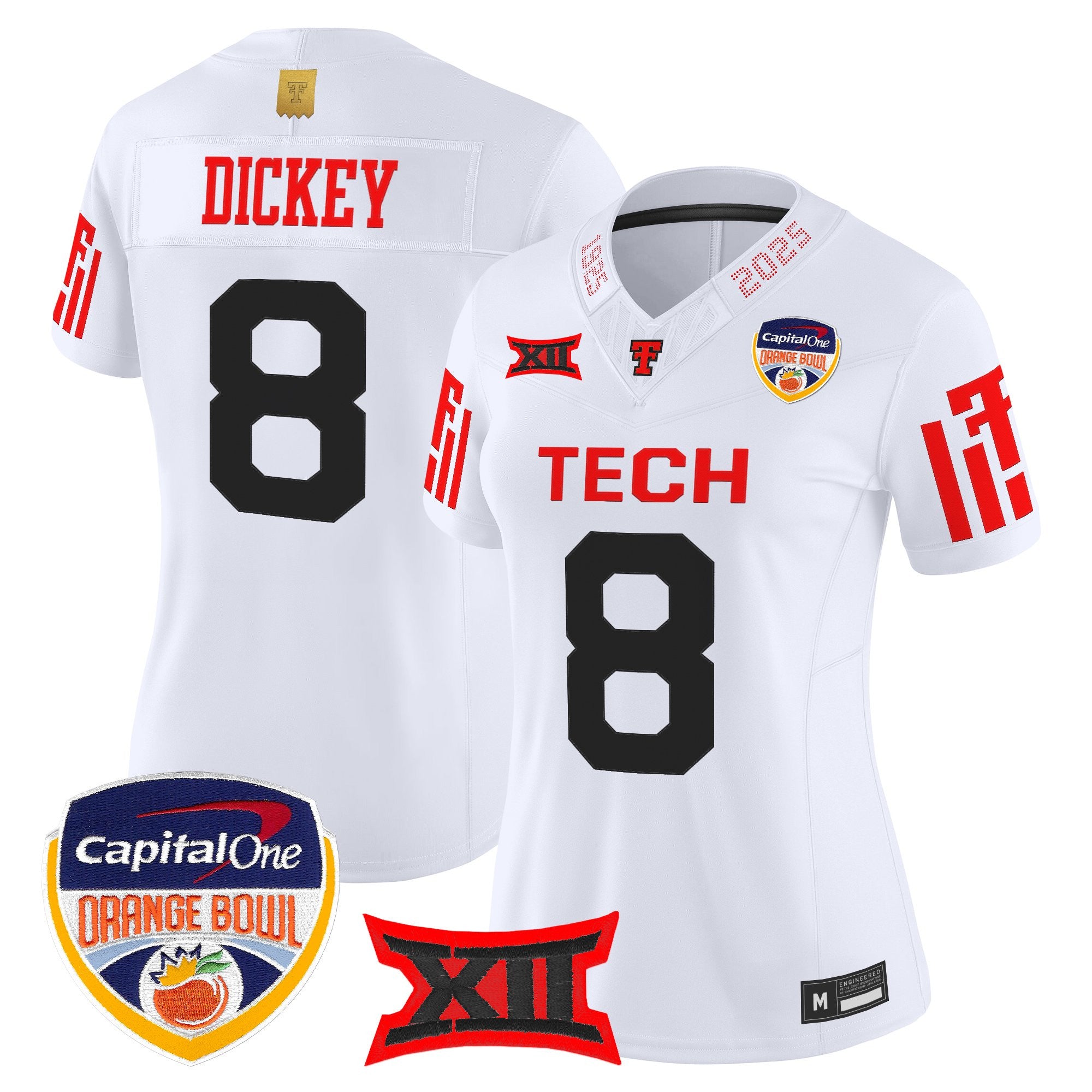 Women's Texas Tech Red Raiders 2025 Orange Bowl Vapor Limited Jersey - All Stitched