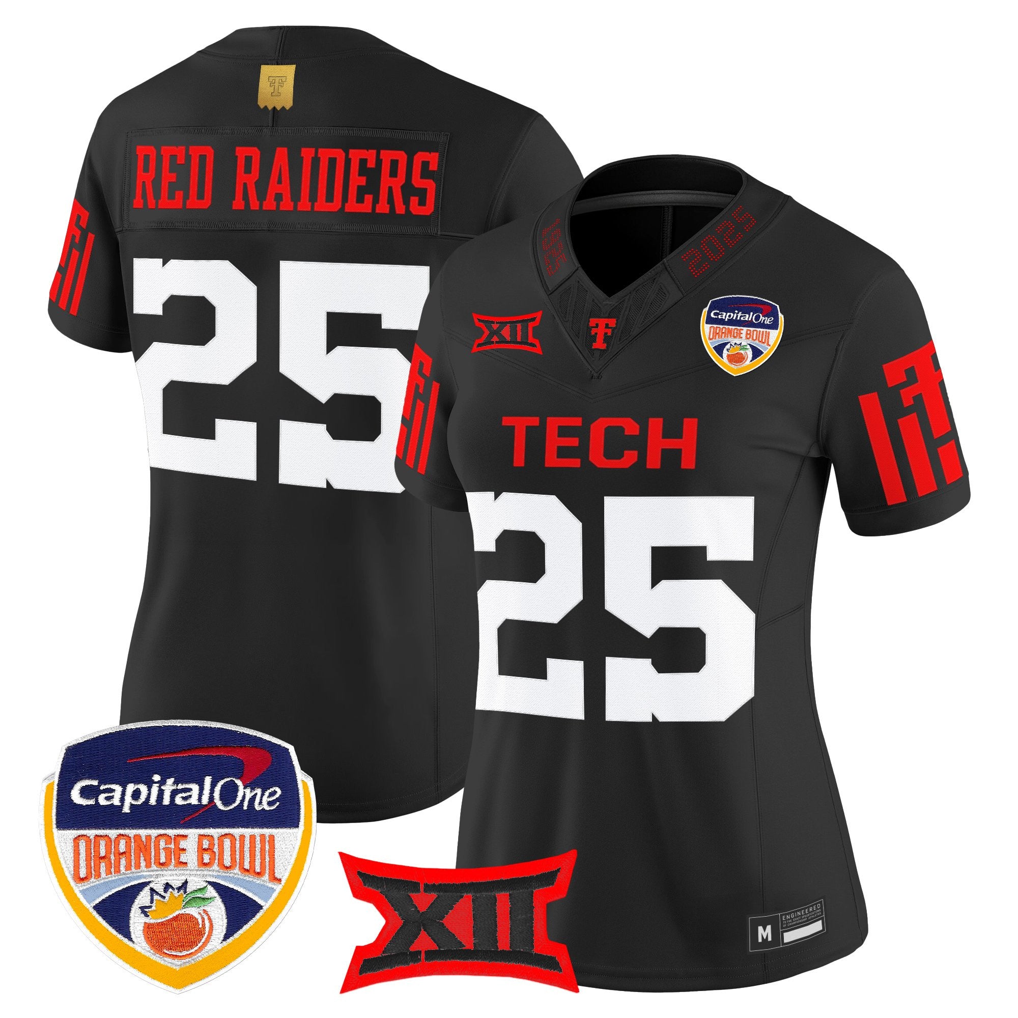 Women's Texas Tech Red Raiders 2025 Orange Bowl Vapor Limited Jersey - All Stitched