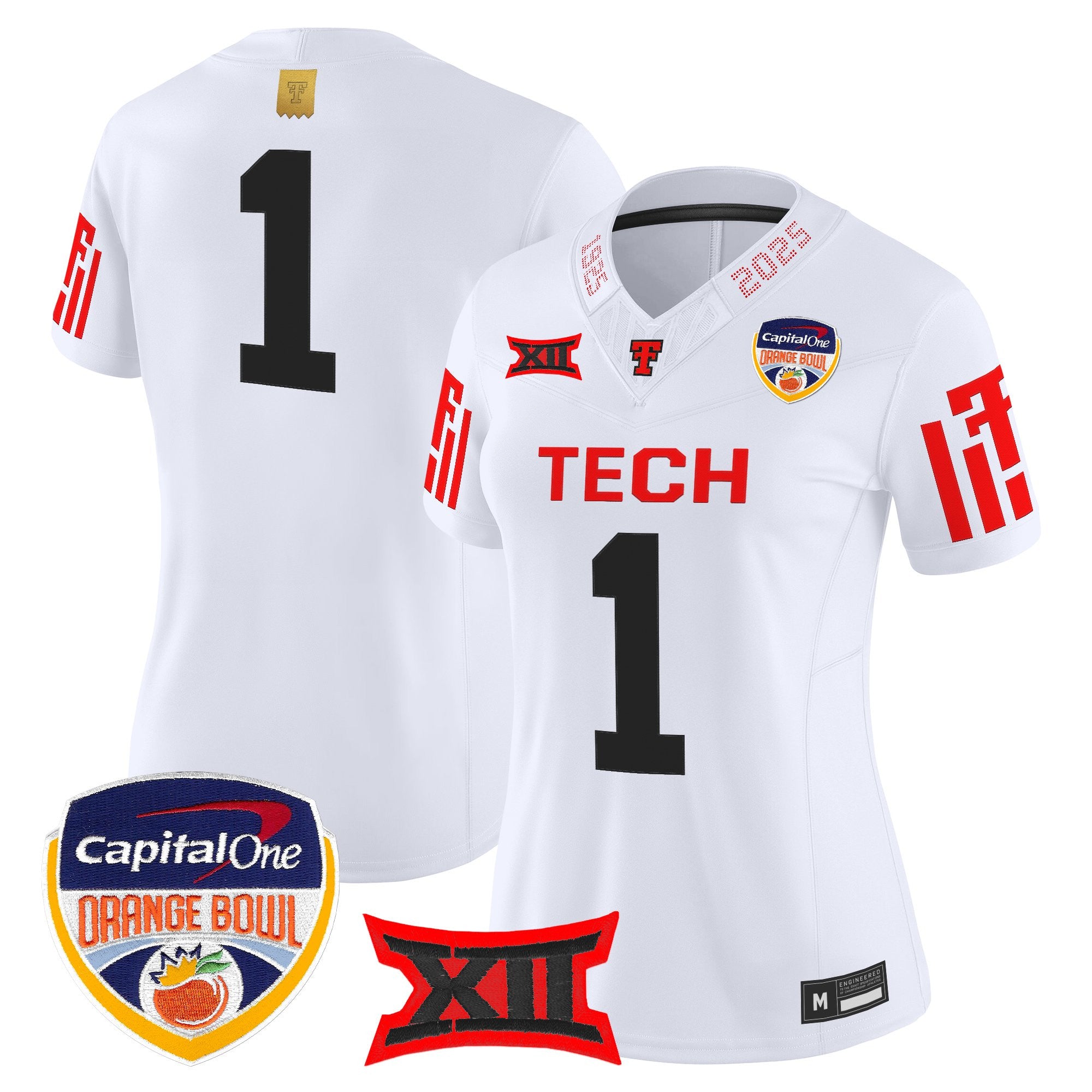 Women's Texas Tech Red Raiders 2025 Orange Bowl Vapor Limited Jersey - All Stitched