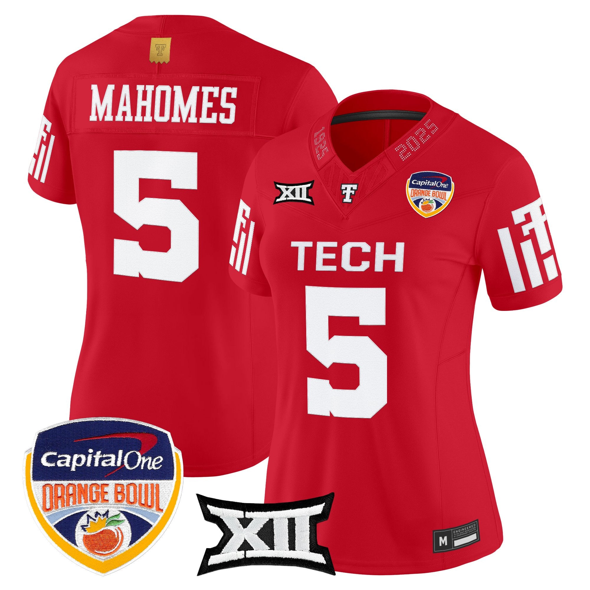 Women's Texas Tech Red Raiders 2025 Orange Bowl Vapor Limited Jersey - All Stitched