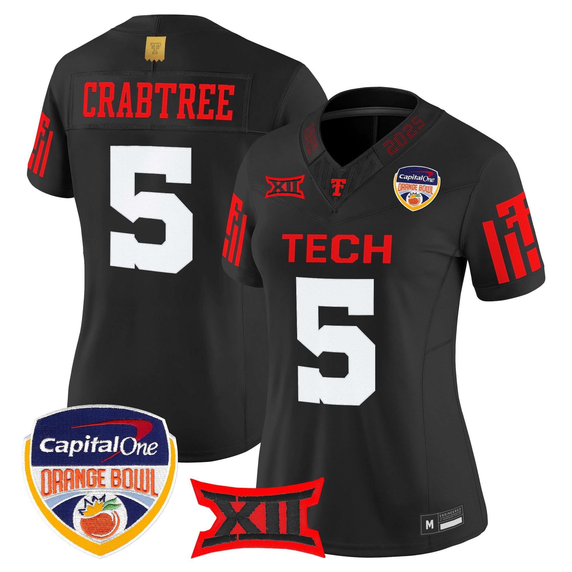 Women's Texas Tech Red Raiders 2025 Orange Bowl Vapor Limited Jersey - All Stitched