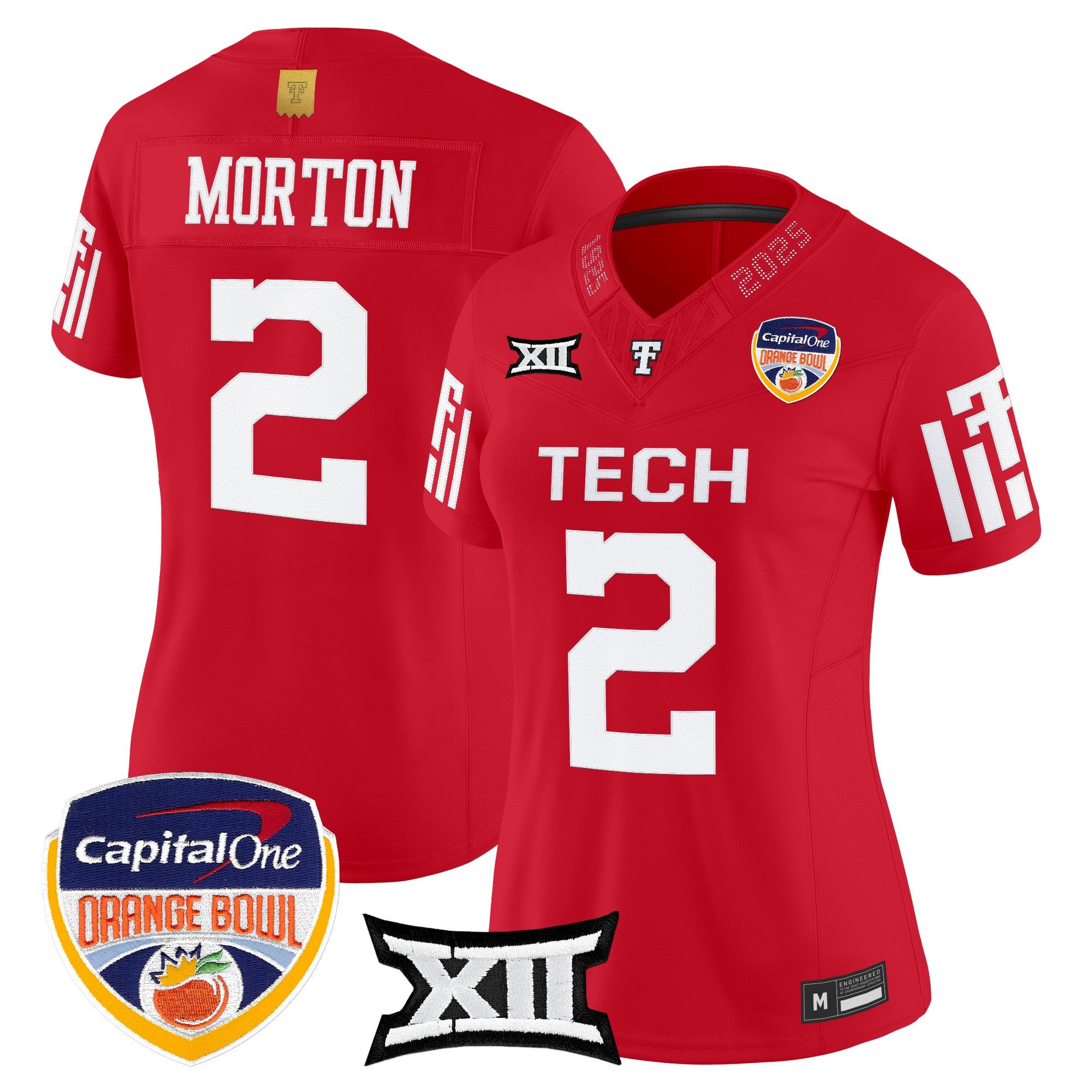 Women's Texas Tech Red Raiders 2025 Orange Bowl Vapor Limited Jersey - All Stitched