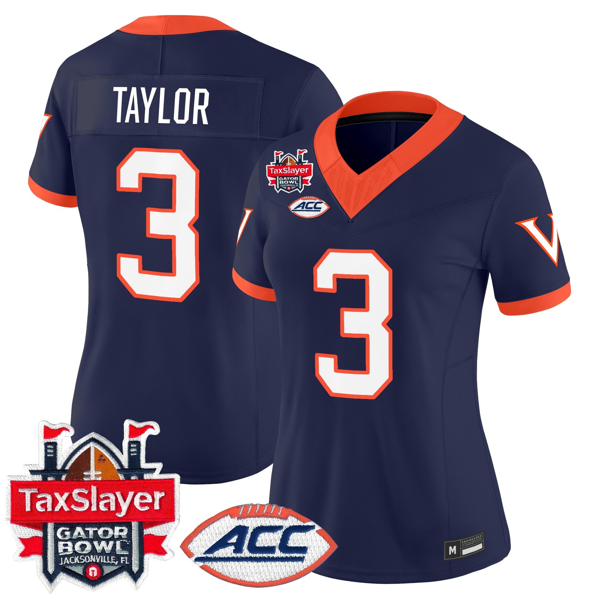 Women's Virginia Cavaliers 1995 Throwbacks Vapor Limited Jersey - Gator Bowl Patch - All Stitched
