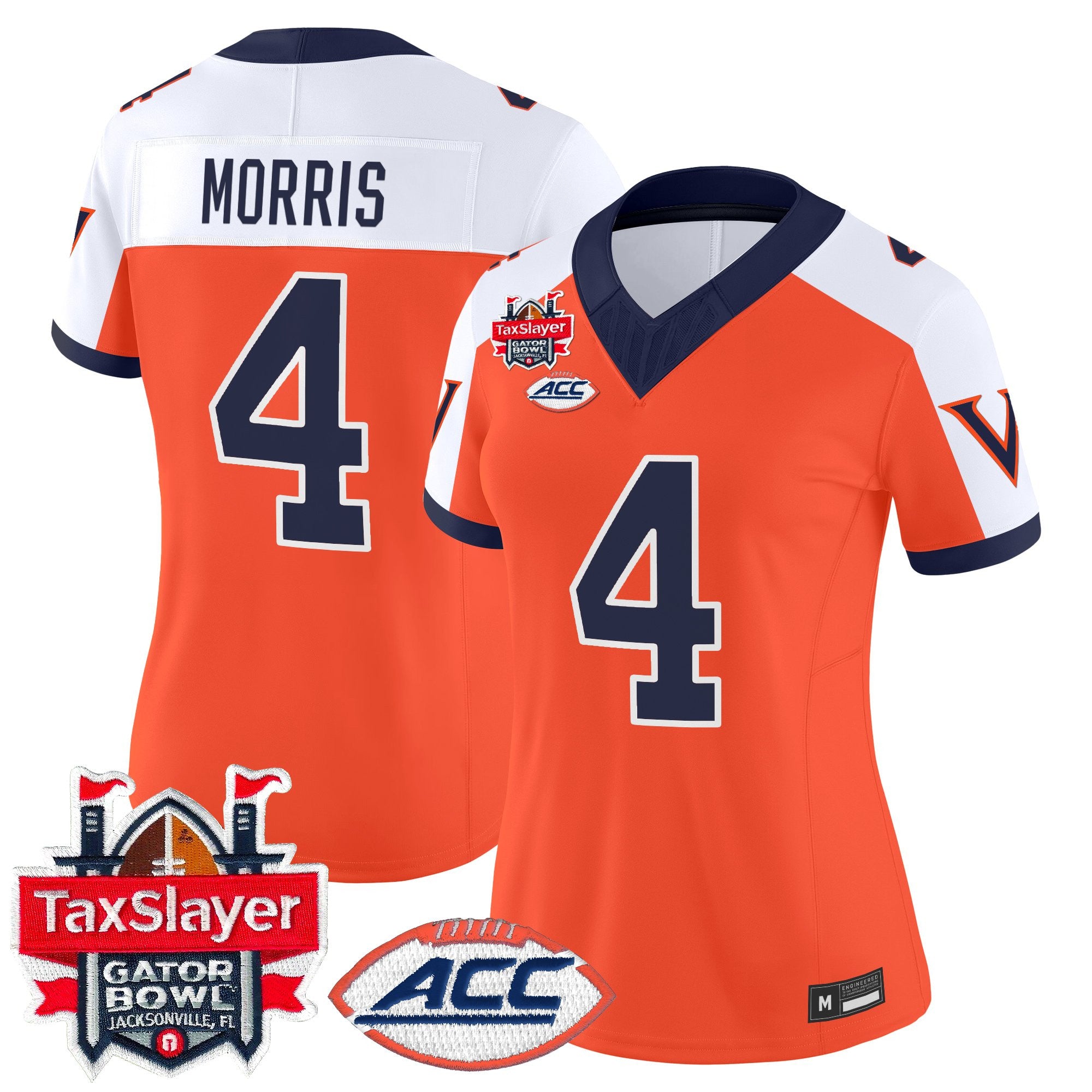 Women's Virginia Cavaliers 1995 Throwbacks Vapor Limited Jersey - Gator Bowl Patch - All Stitched