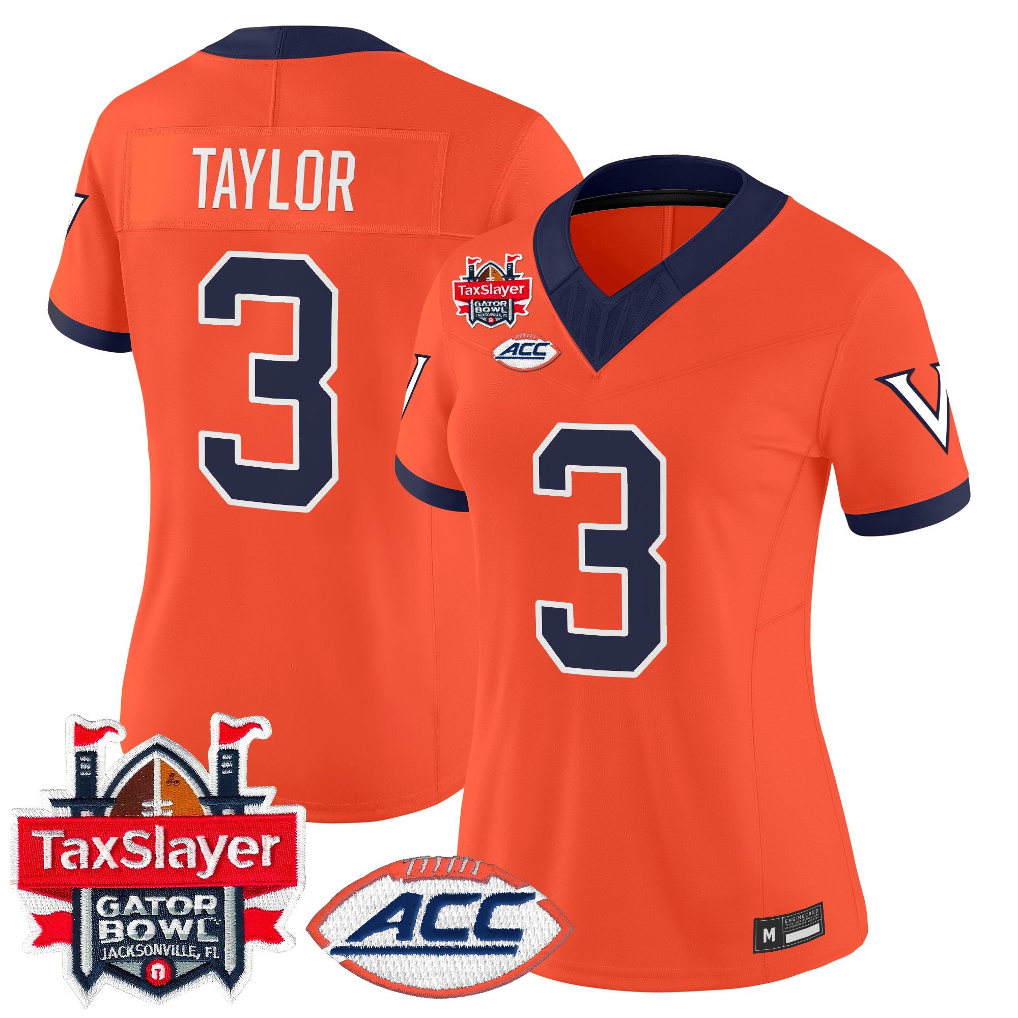 Women's Virginia Cavaliers 1995 Throwbacks Vapor Limited Jersey - Gator Bowl Patch - All Stitched