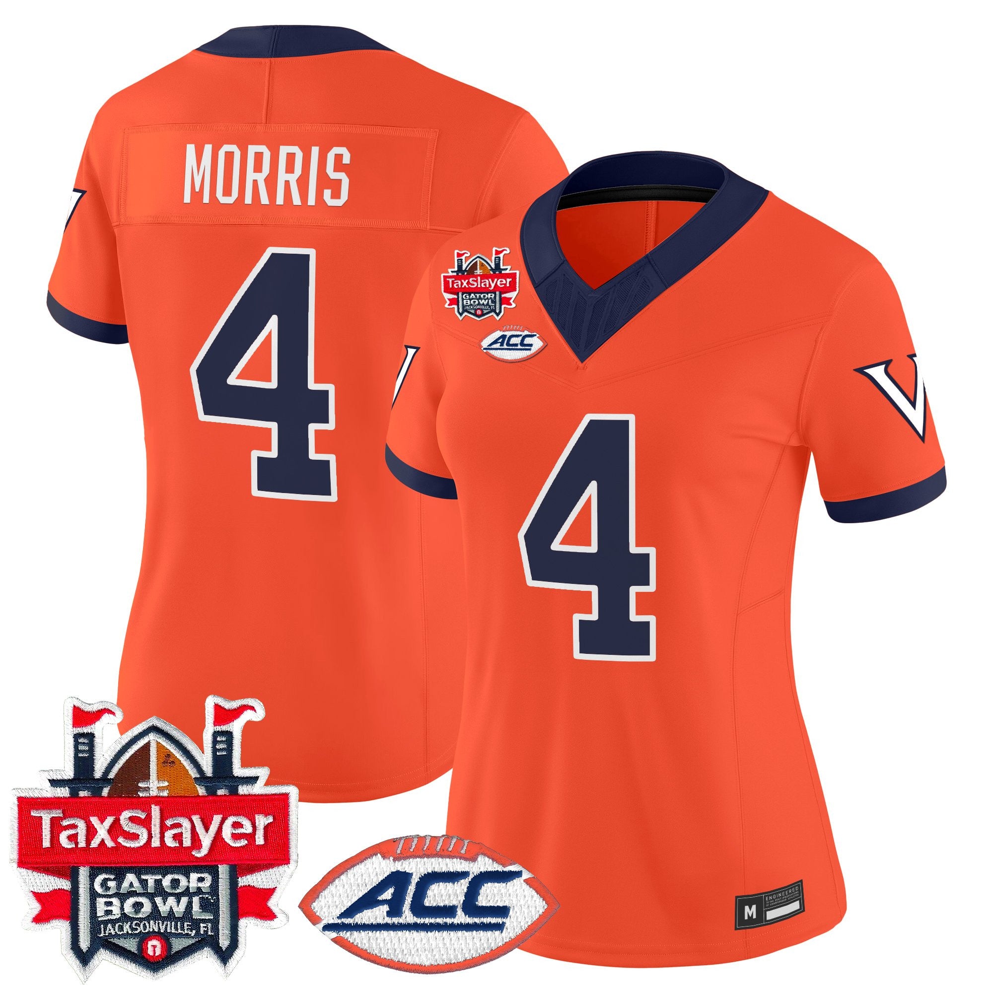 Women's Virginia Cavaliers 1995 Throwbacks Vapor Limited Jersey - Gator Bowl Patch - All Stitched