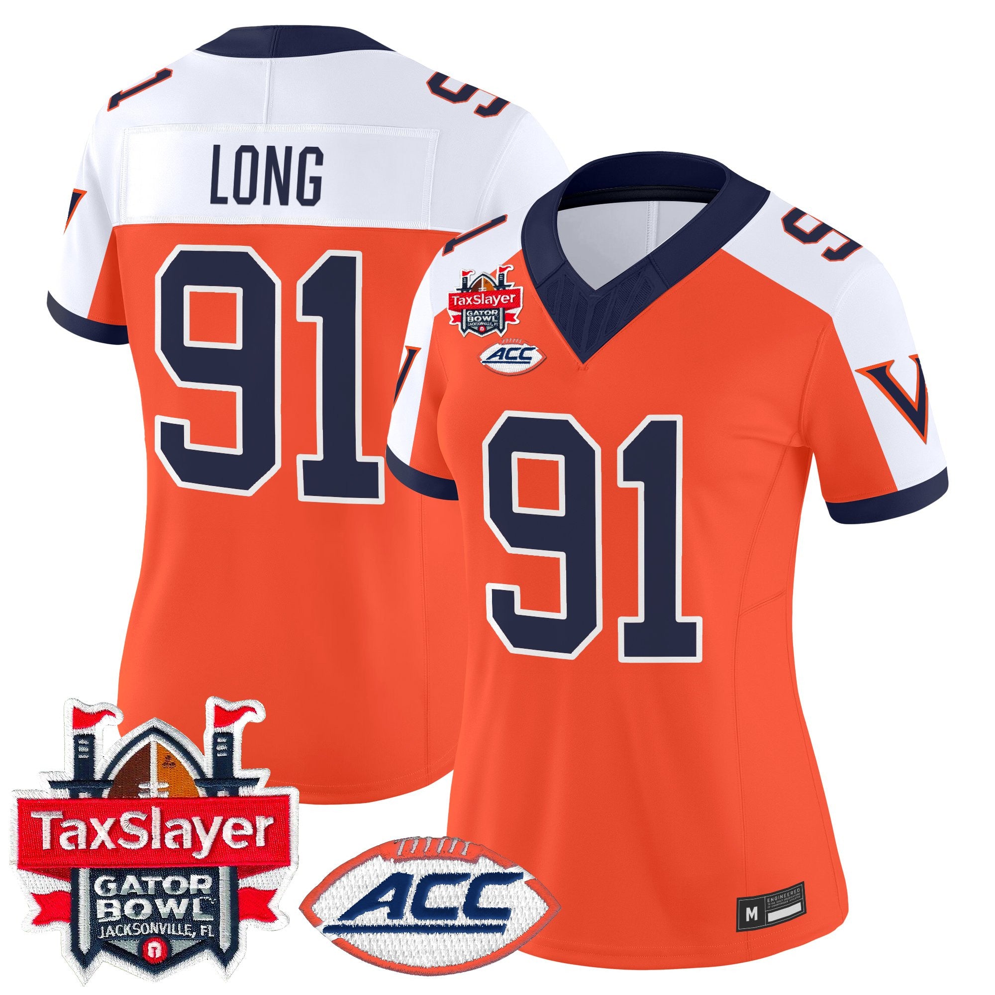 Women's Virginia Cavaliers 1995 Throwbacks Vapor Limited Jersey - Gator Bowl Patch - All Stitched