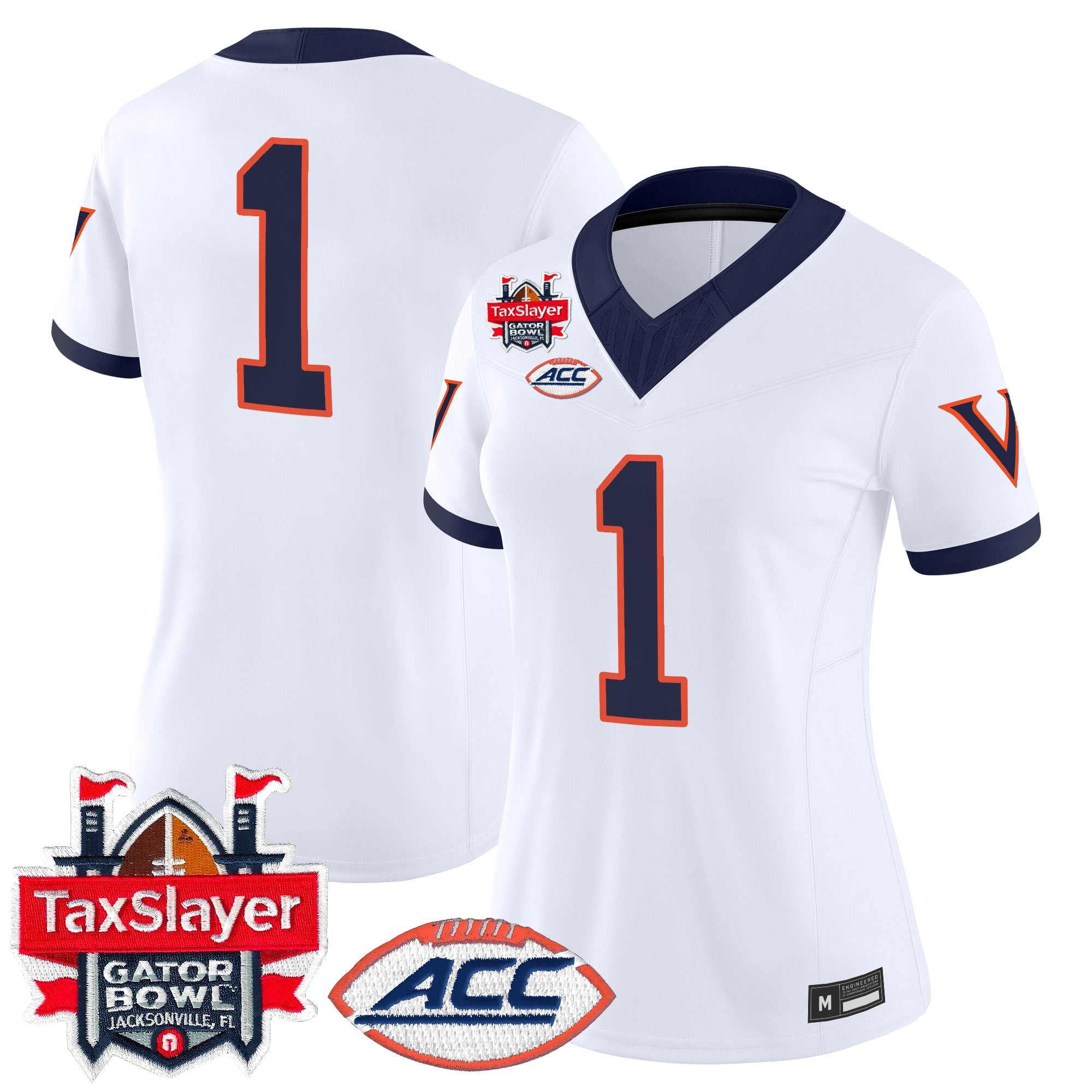 Women's Virginia Cavaliers 1995 Throwbacks Vapor Limited Jersey - Gator Bowl Patch - All Stitched