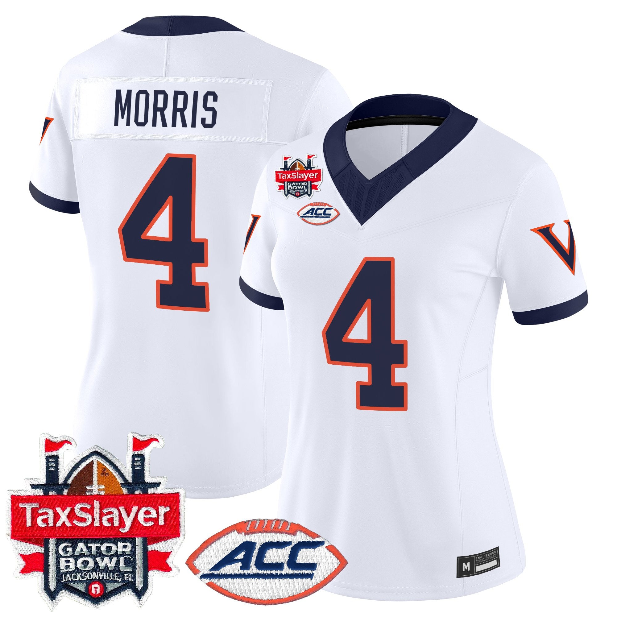 Women's Virginia Cavaliers 1995 Throwbacks Vapor Limited Jersey - Gator Bowl Patch - All Stitched