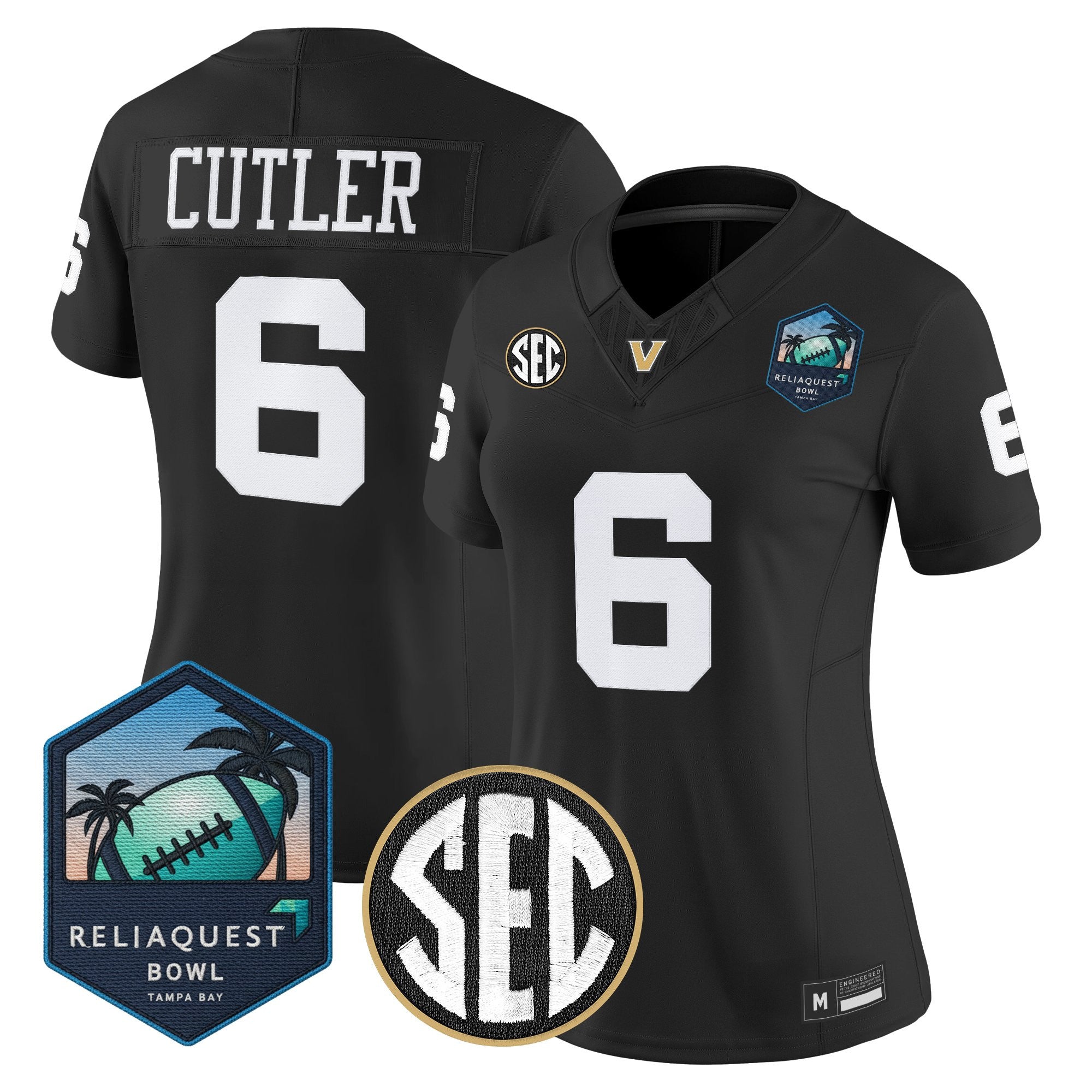 Women's Vanderbilt Commodores 2025 ReliaQuest Bowl Vapor Limited Jersey - All Stitched
