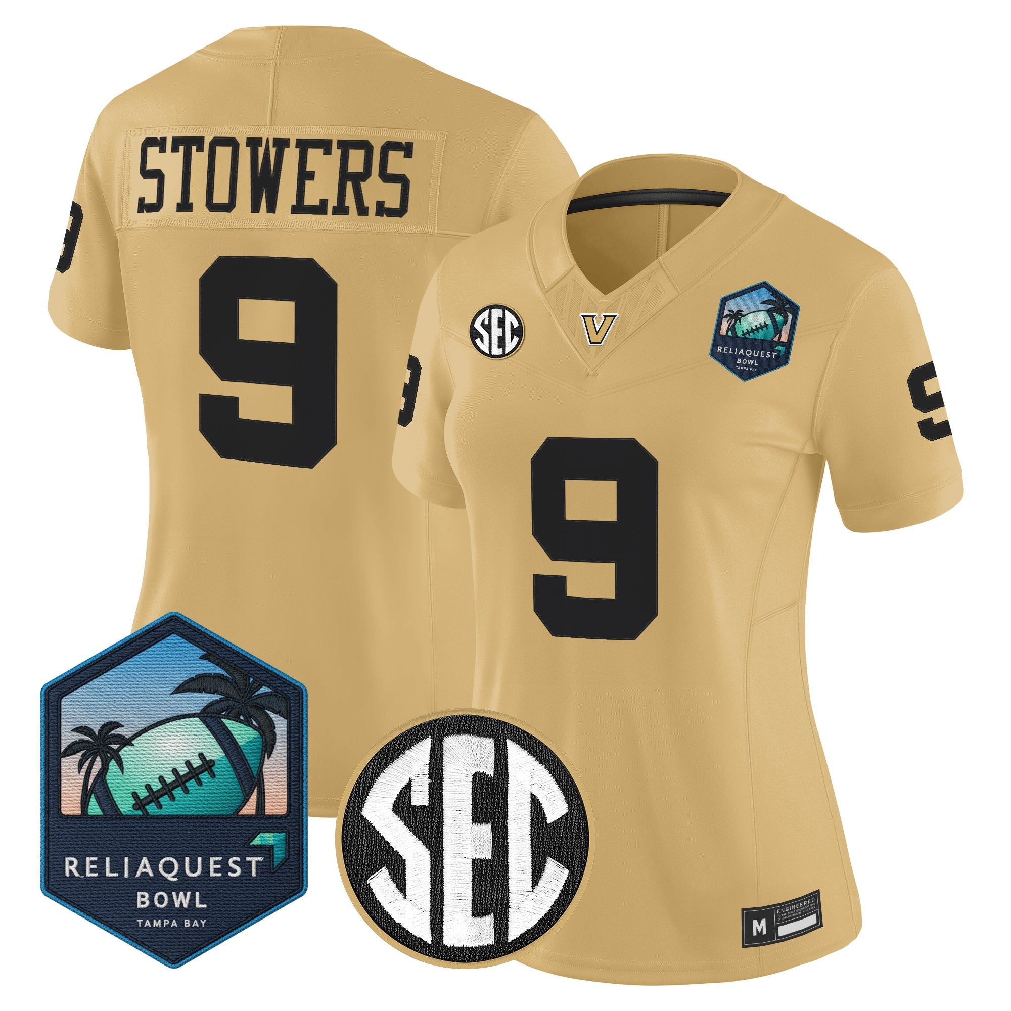 Women's Vanderbilt Commodores 2025 ReliaQuest Bowl Vapor Limited Jersey - All Stitched