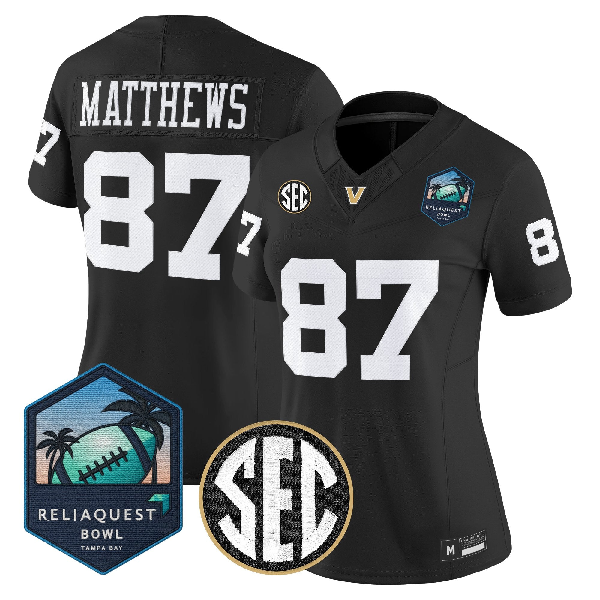 Women's Vanderbilt Commodores 2025 ReliaQuest Bowl Vapor Limited Jersey - All Stitched