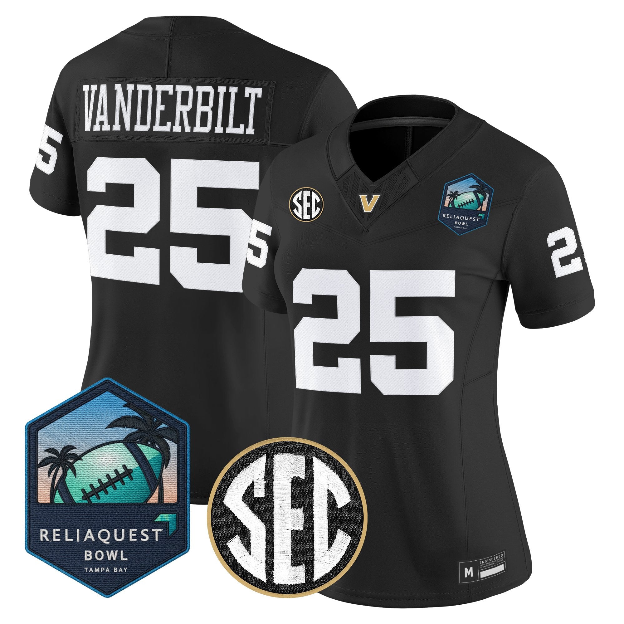 Women's Vanderbilt Commodores 2025 ReliaQuest Bowl Vapor Limited Jersey - All Stitched